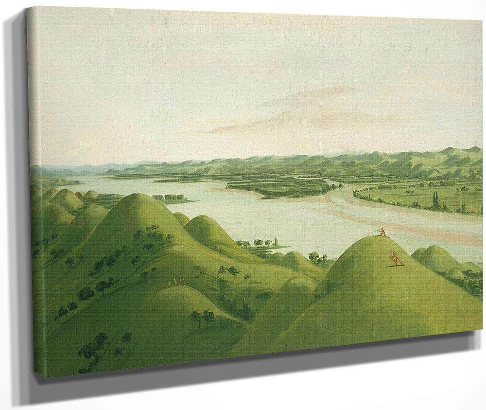 Beautiful Prairie Bluffs Above The Poncas, 1050 Miles Above St. Louis By George Catlin