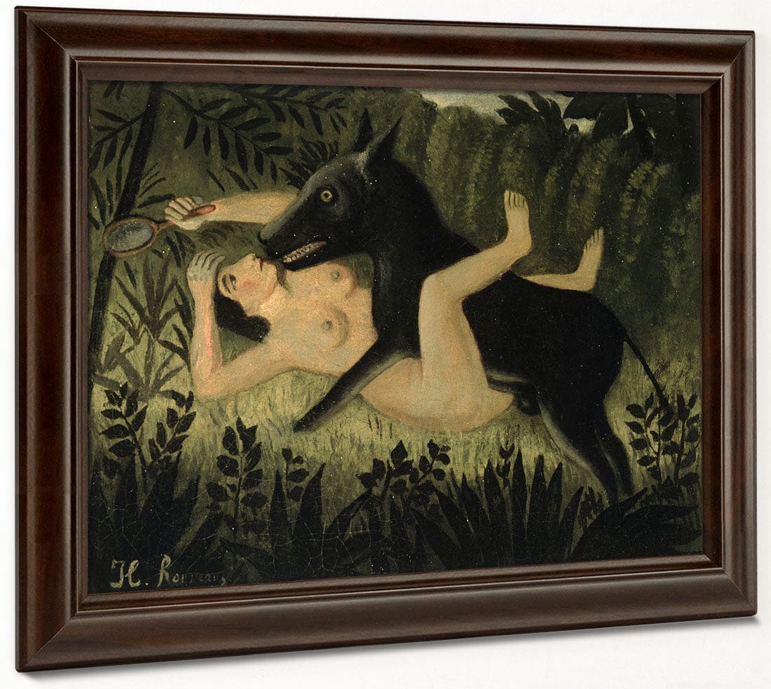 Beauty And The Beast By Henri Julien Felix Rousseau - Image 6
