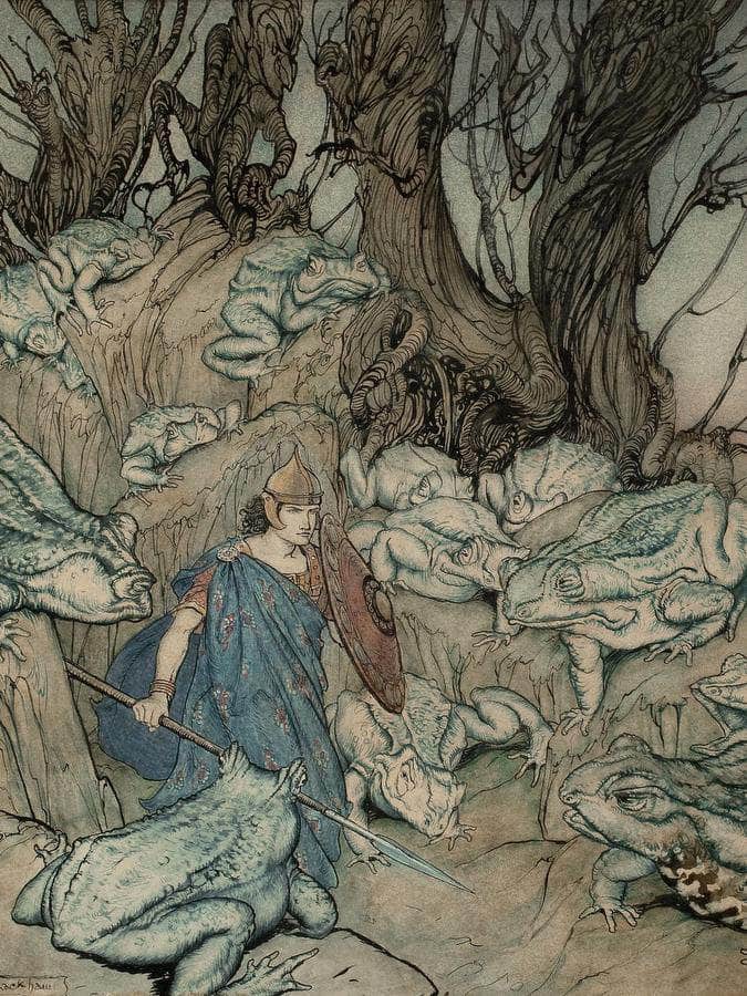 Becuma Of The White Skin Irish Fairy Tales Book Illustration 1920 By Arthur Rackham - Image 6