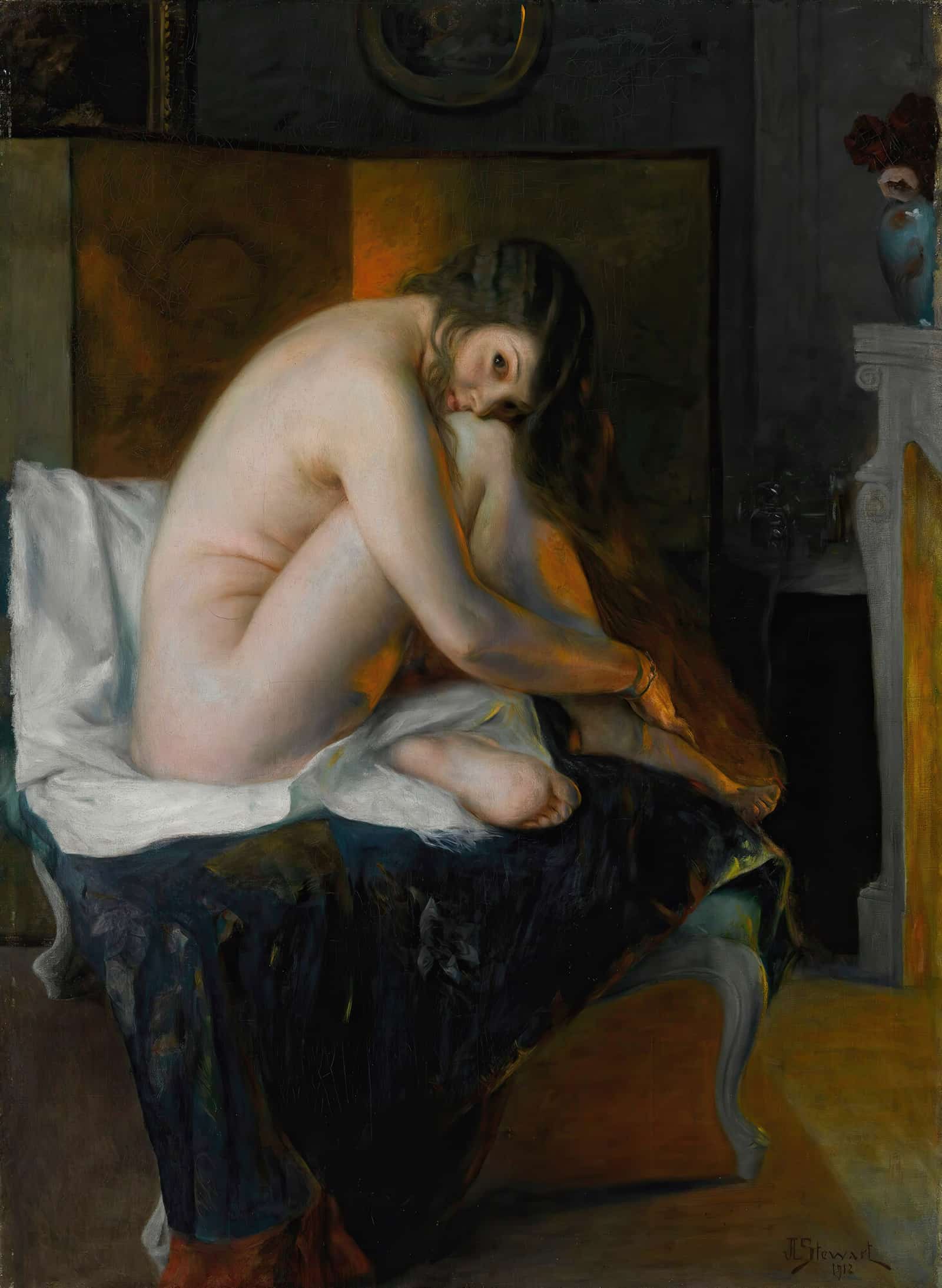 Before The Fire by Julius Leblanc Stewart