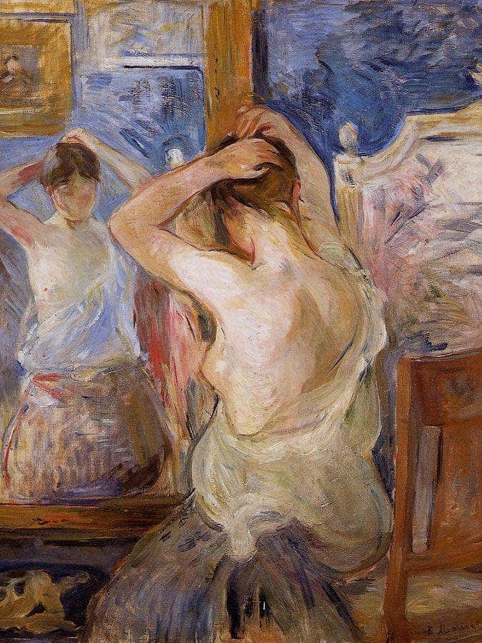 Before The Mirror 1890 By Berthe Morisot Art Print - Image 5