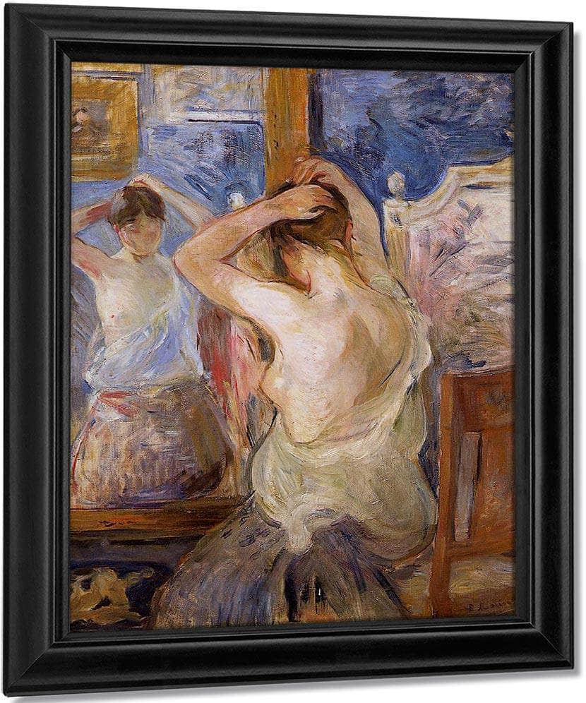 Before The Mirror 1890 By Berthe Morisot Art Print - Image 6