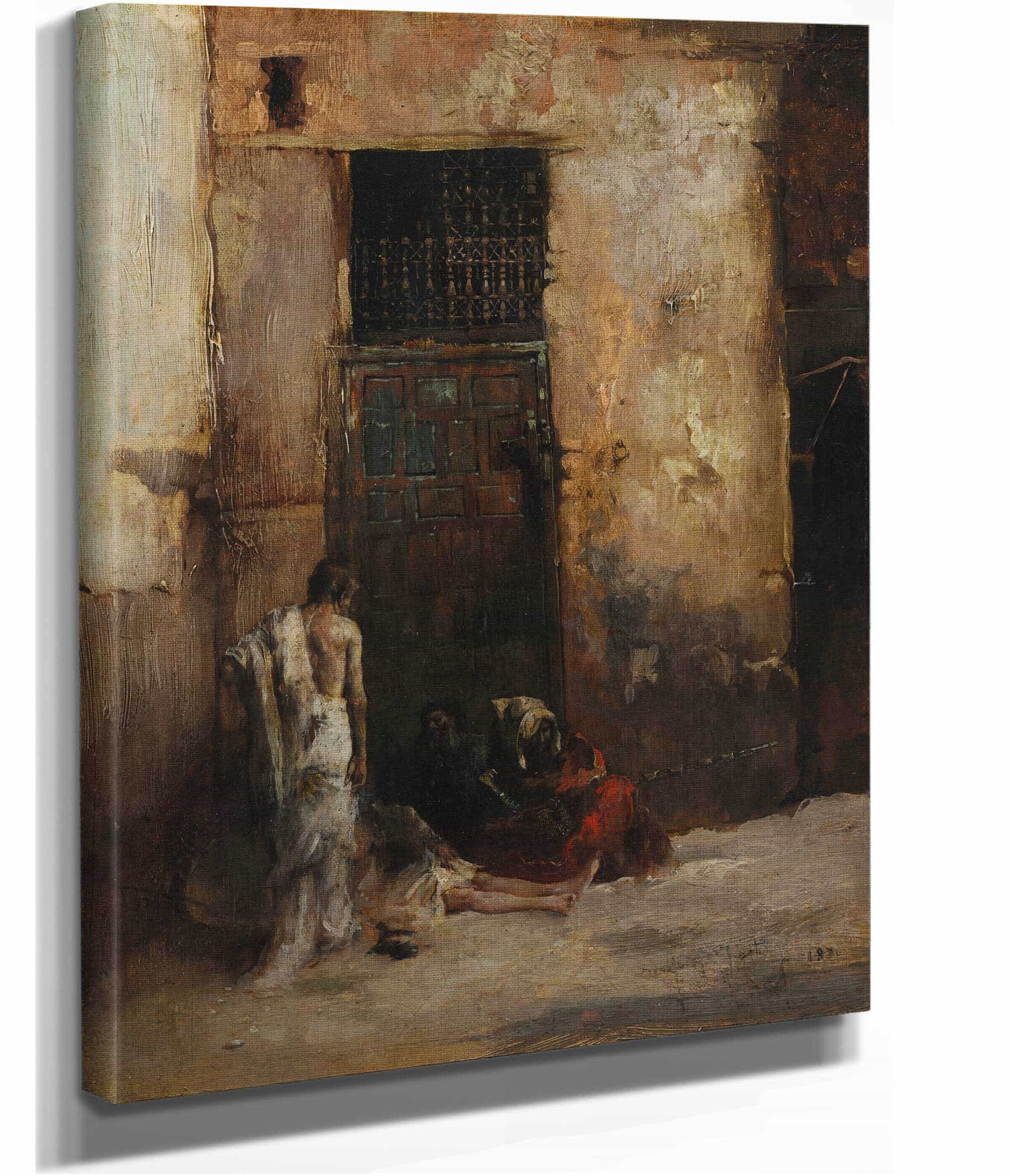 Beggars By A Door by Mariano Fortuny Marsal - Image 2