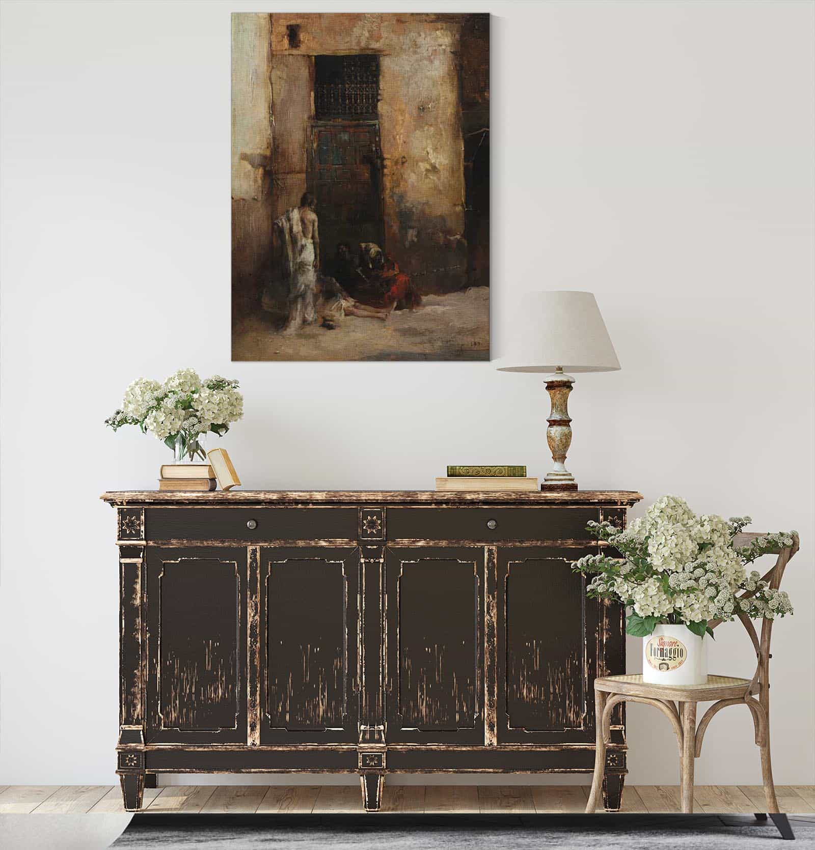 Beggars By A Door by Mariano Fortuny Marsal - Image 4