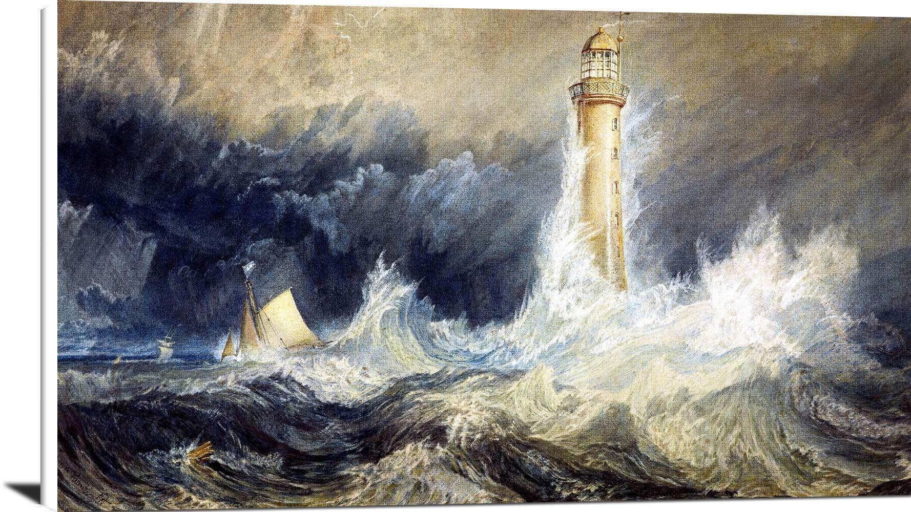 Bell Rock Lighthouse Painting Joseph Mallord William Turner. Canvas Art