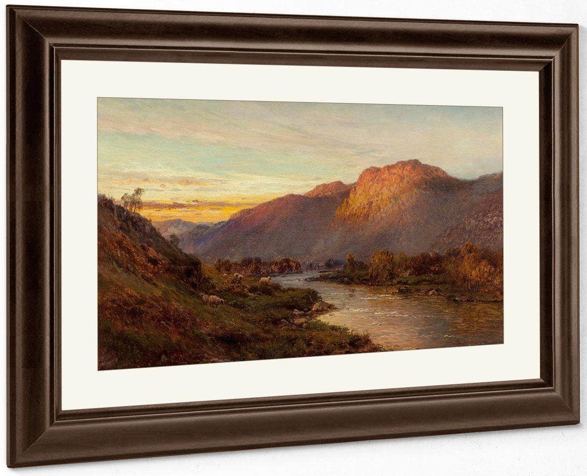 Below The Falls Of Glenfinlas Scotland By Alfred De Breanski - Image 4