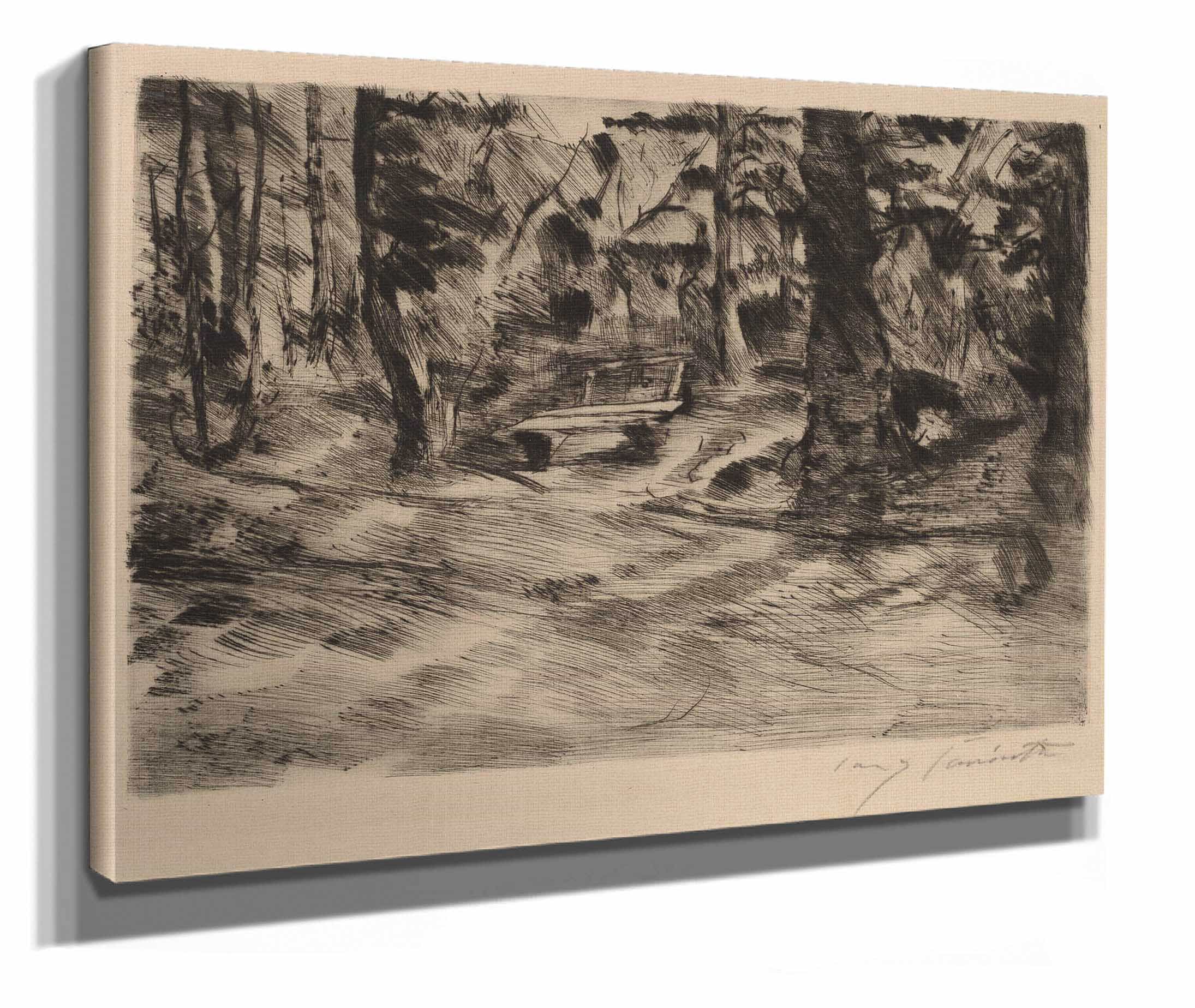 Bench In The Woods Ii Bank Im Walde Ii by Lovis Corinth - Image 2