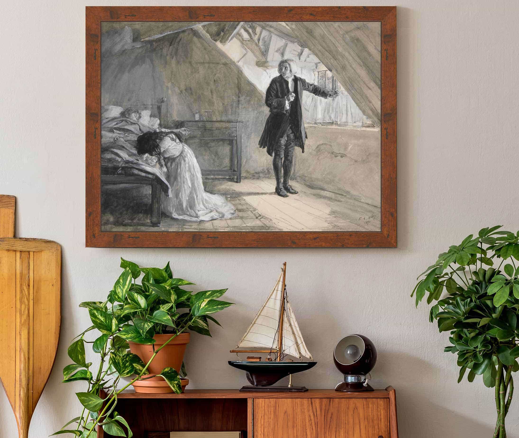 Beside The Bed Where Parting Life Was Village by Edwin Austin Abbey - Image 3