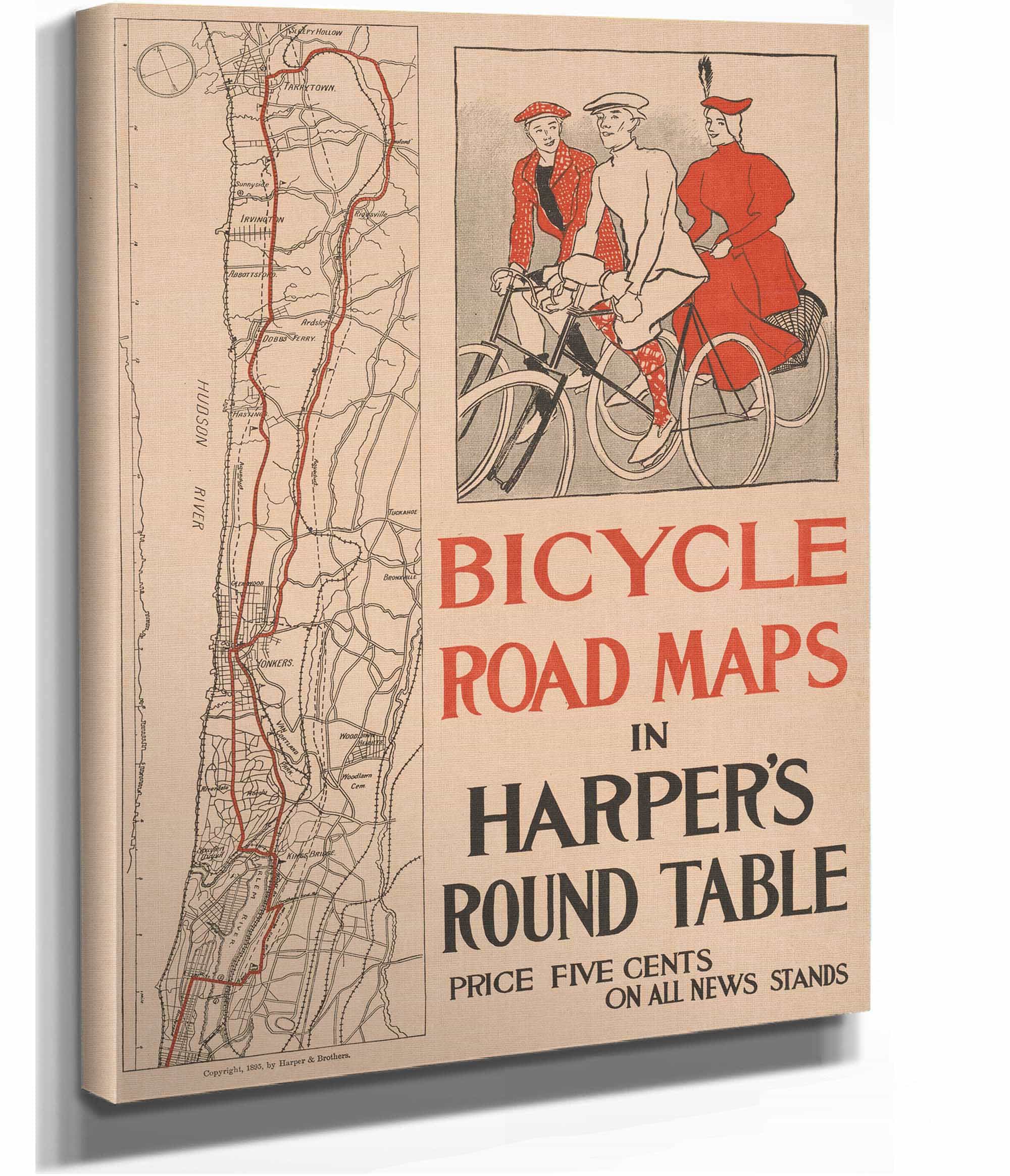 Bicycle Road Maps In Harpers Round Table by Edward Penfield - Image 2