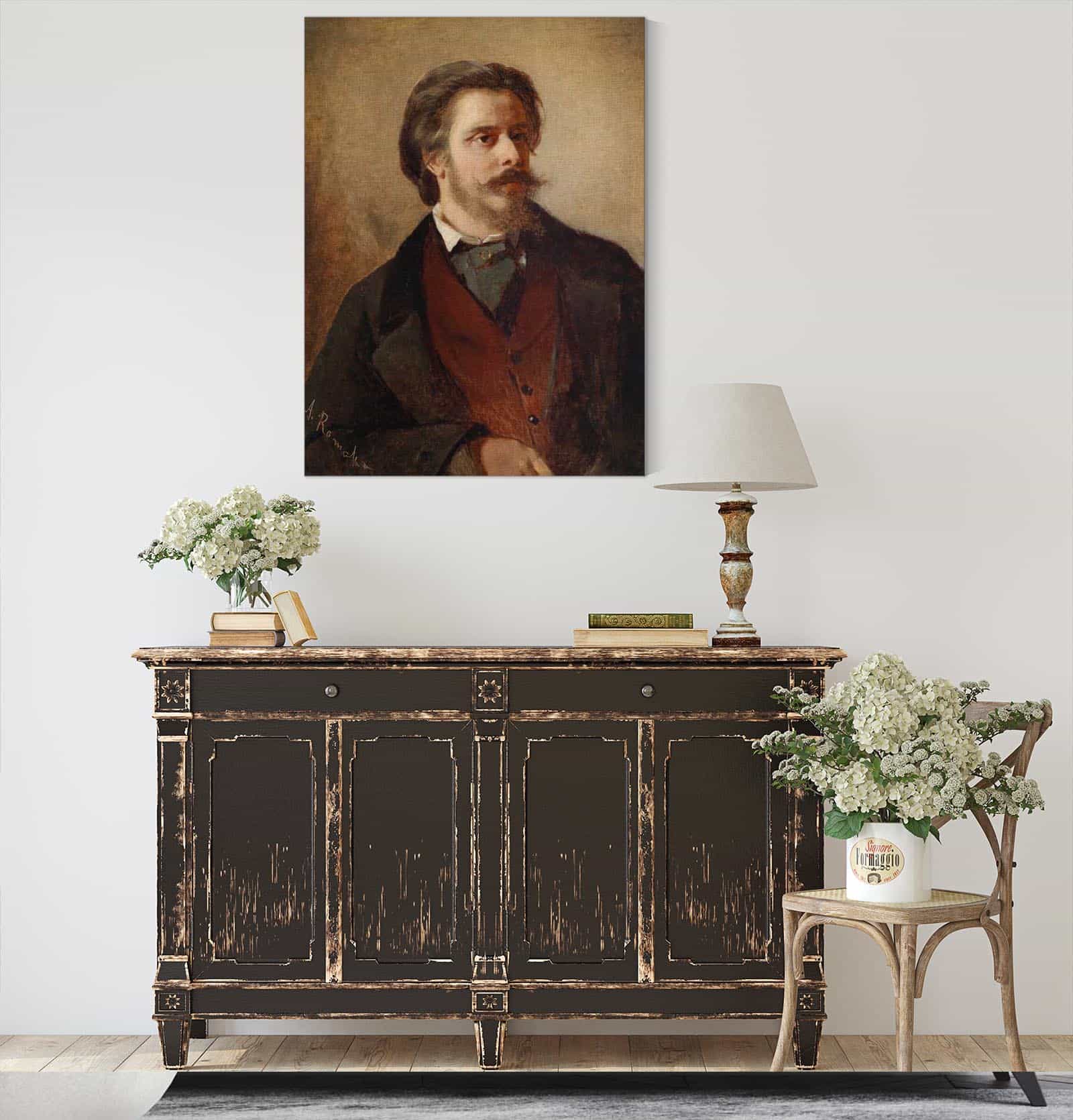 Bildnis Des Malers Berthold Winder by Anton Romako - Image 4