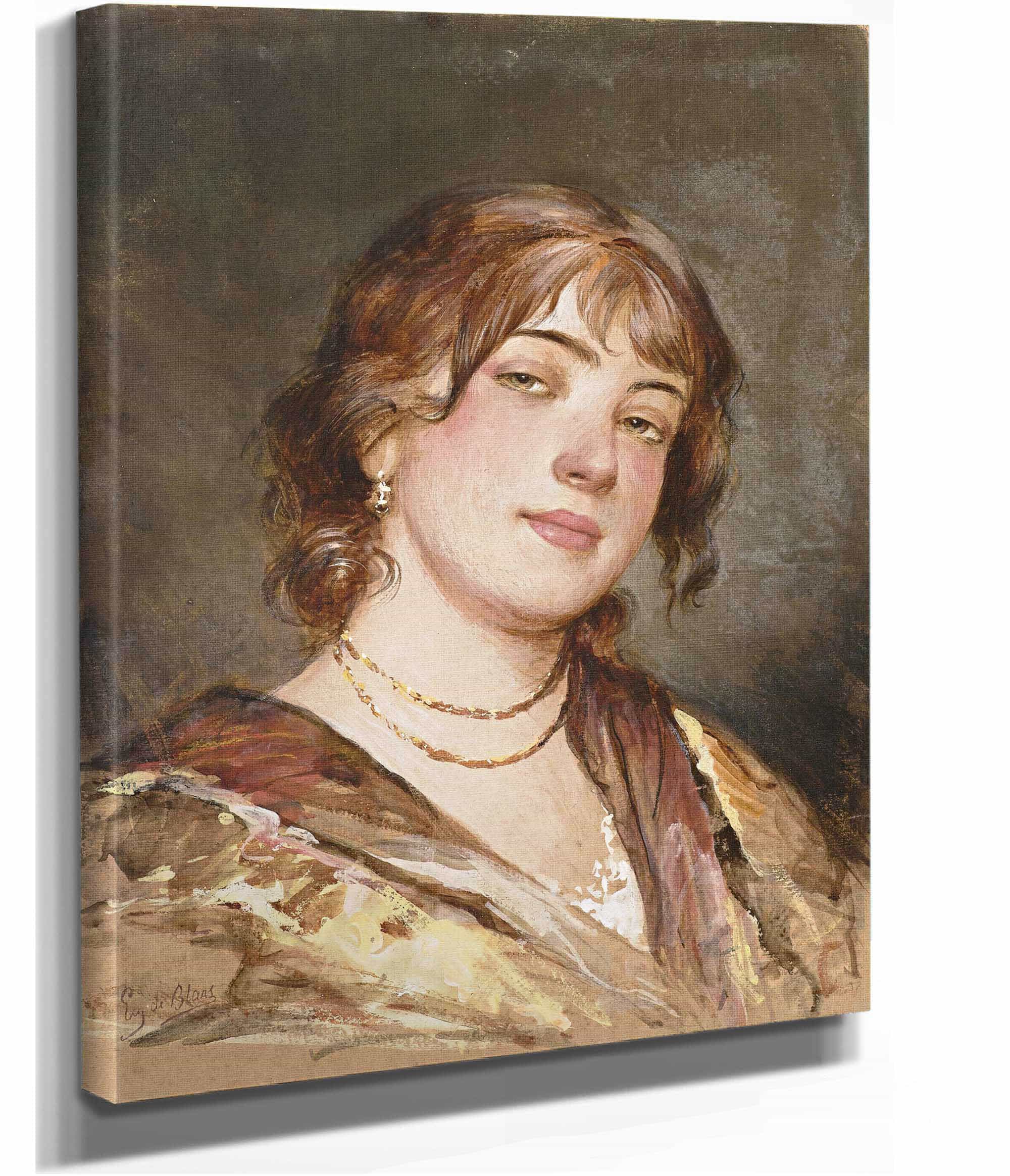 Bildnis Einer Jungen Italienerin by Eugen Von Blaas - Image 2