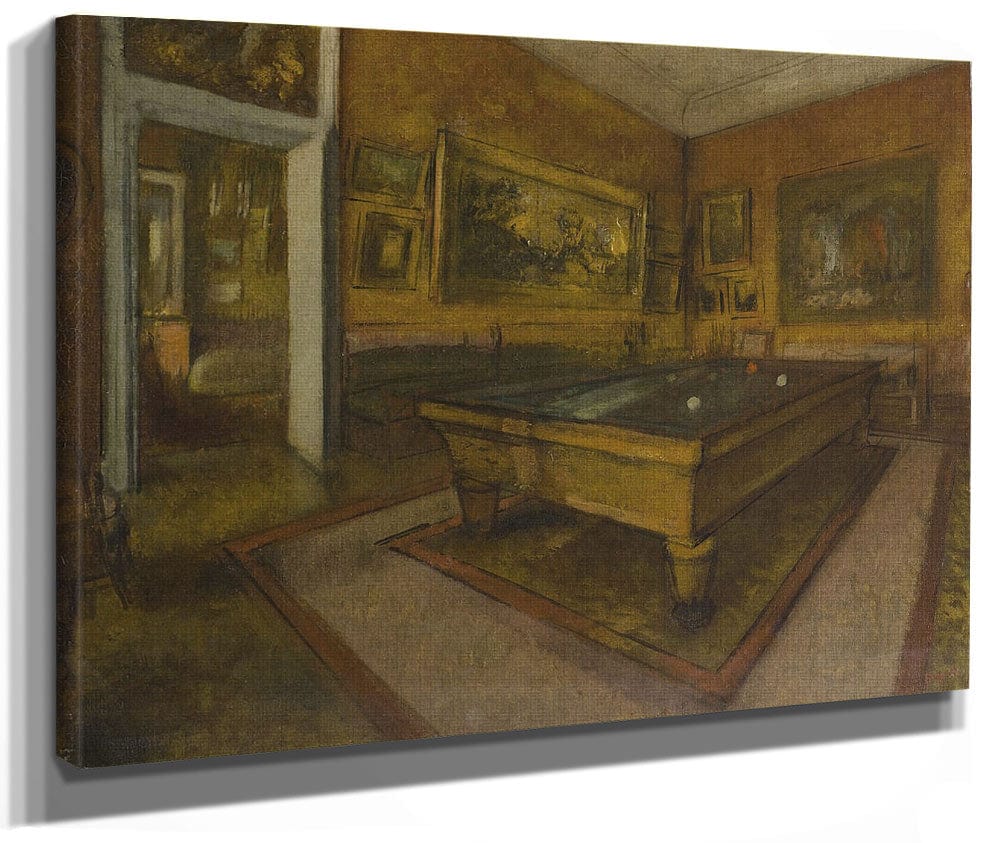 Billiard Room At Me Nil Hubert By Edgar Degas