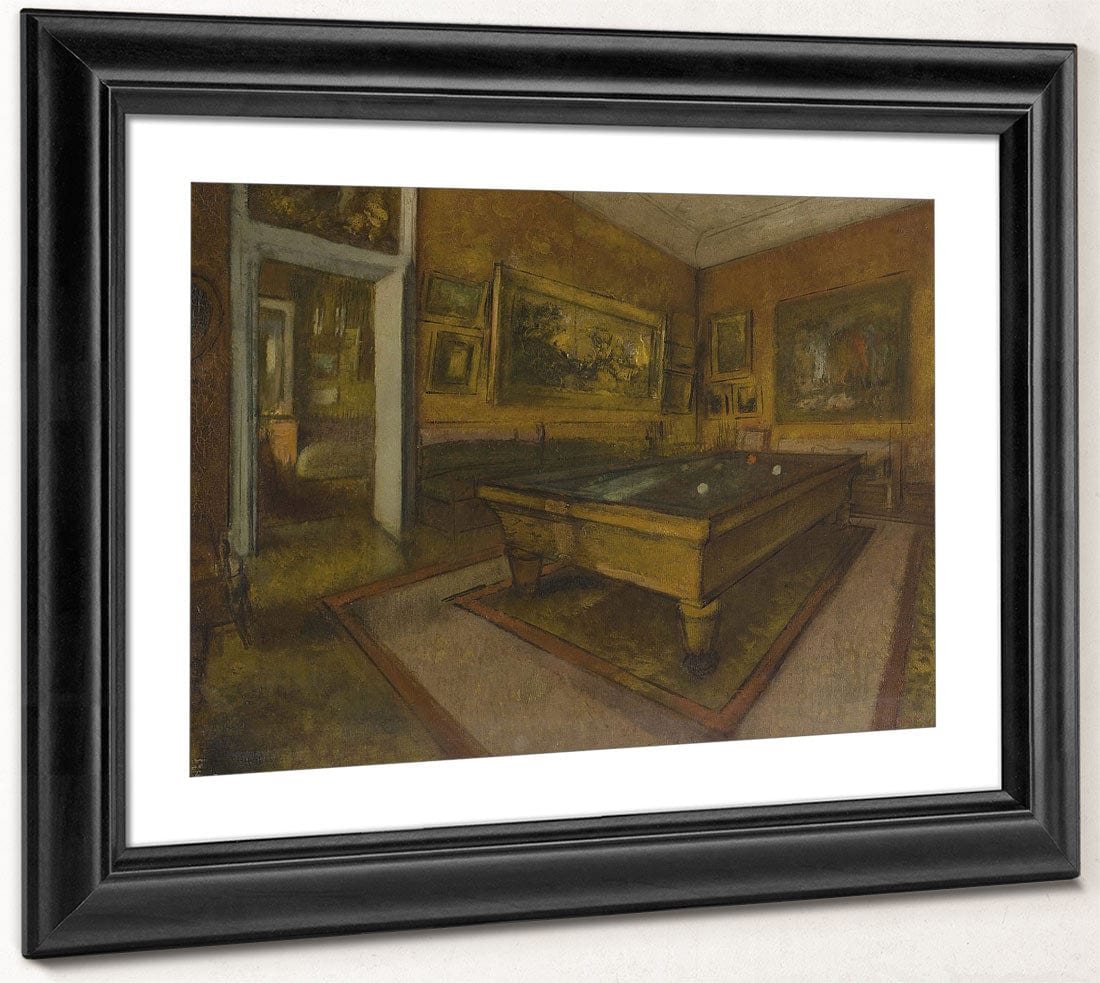Billiard Room At Me Nil Hubert By Edgar Degas - Image 4
