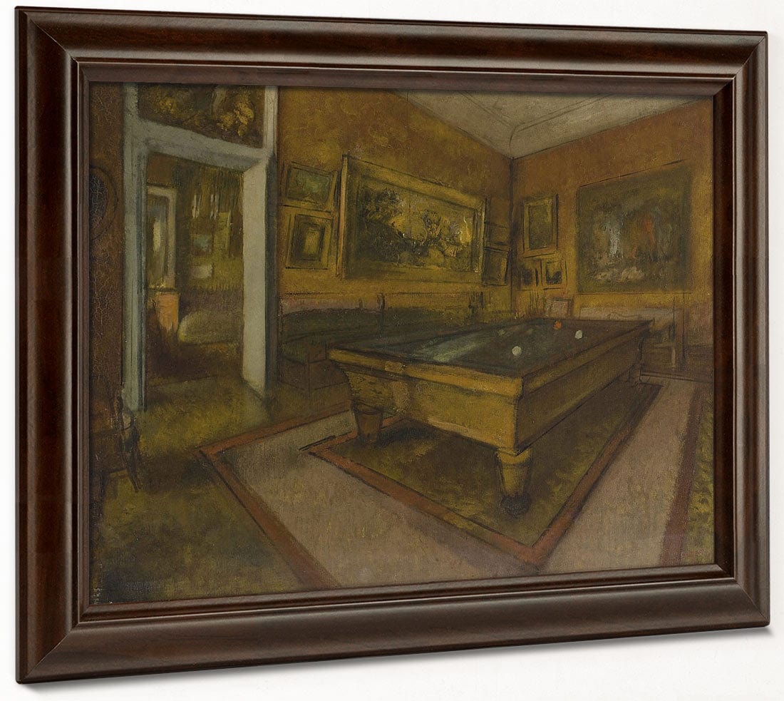 Billiard Room At Me Nil Hubert By Edgar Degas - Image 6