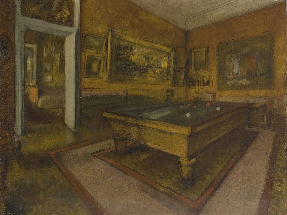 Billiard Room At Me Nil Hubert By Edgar Degas - Image 7