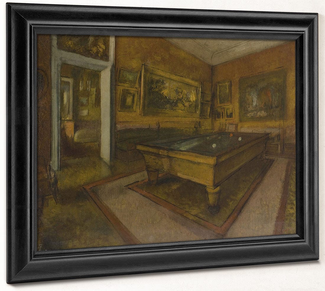 Billiard Room At Me Nil Hubert By Edgar Degas - Image 8