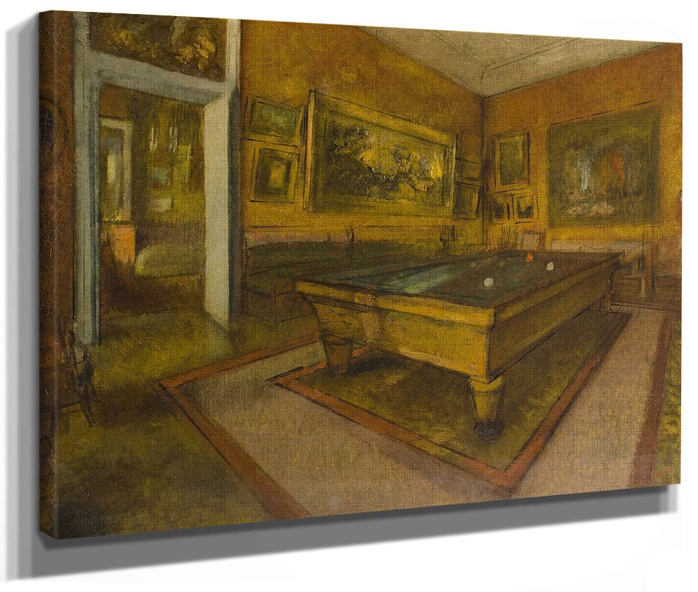 Billiard Room At Menil Hubert By Edgar Degas