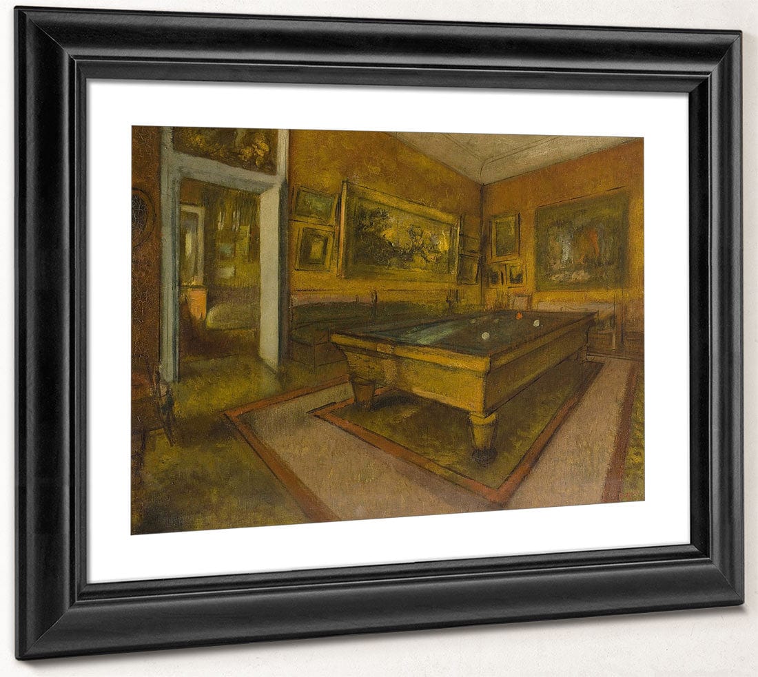 Billiard Room At Menil Hubert By Edgar Degas - Image 4