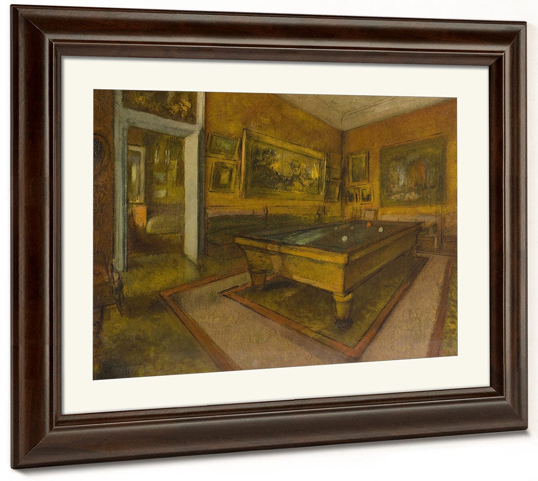 Billiard Room At Menil Hubert By Edgar Degas - Image 5