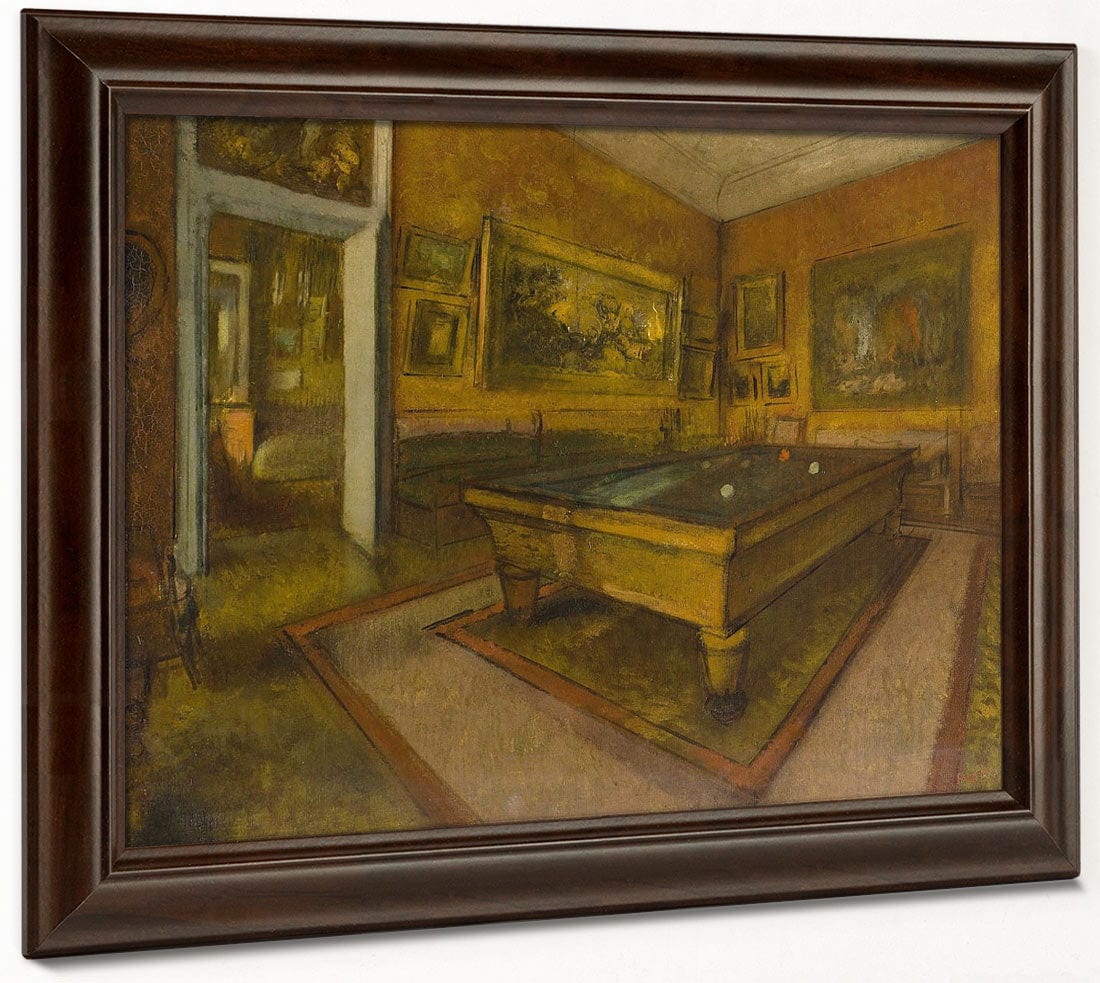 Billiard Room At Menil Hubert By Edgar Degas - Image 6