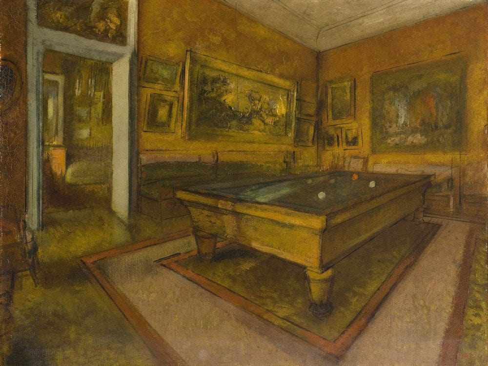 Billiard Room At Menil Hubert By Edgar Degas - Image 7
