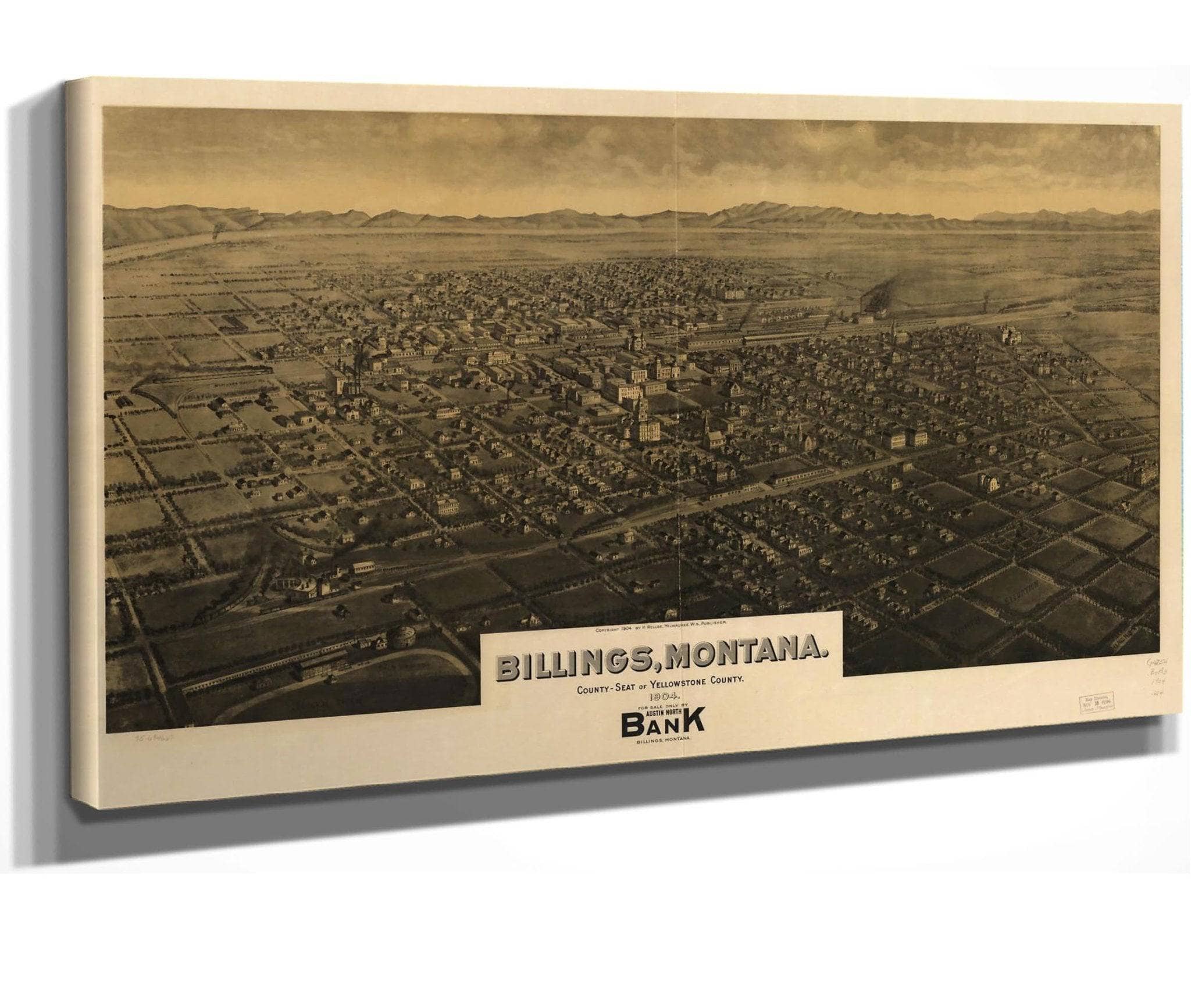 Billings Montana County Seat Of Yellowstone County 1904 State Of Montana