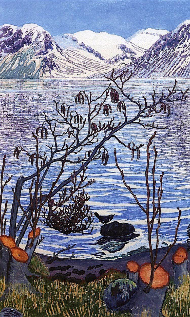 Bird On A Stone By Nicolai Astrup - Image 6