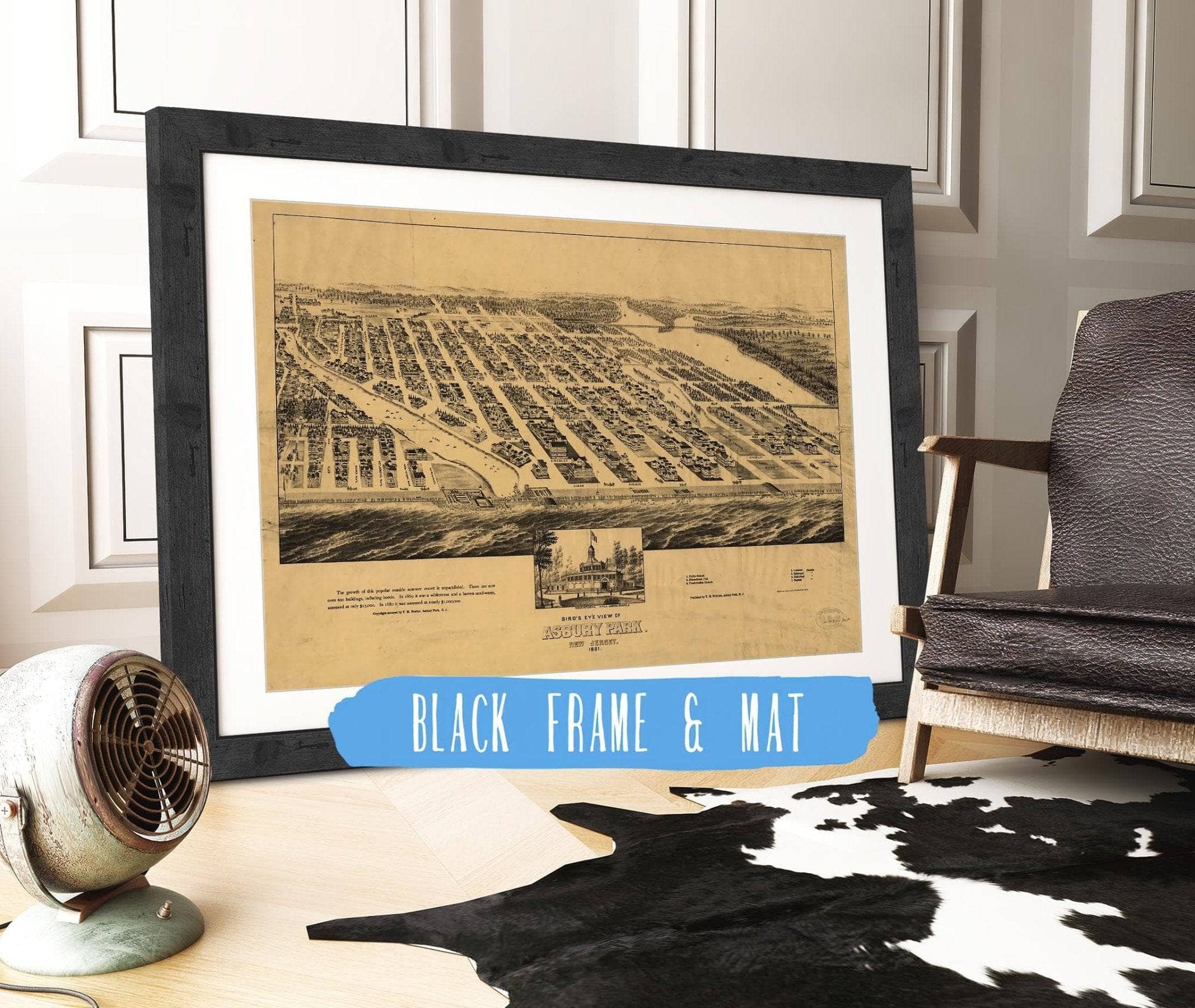 Birds Eye View Of Asbury Park New Jersey 1881 State of New Jersey - Image 3