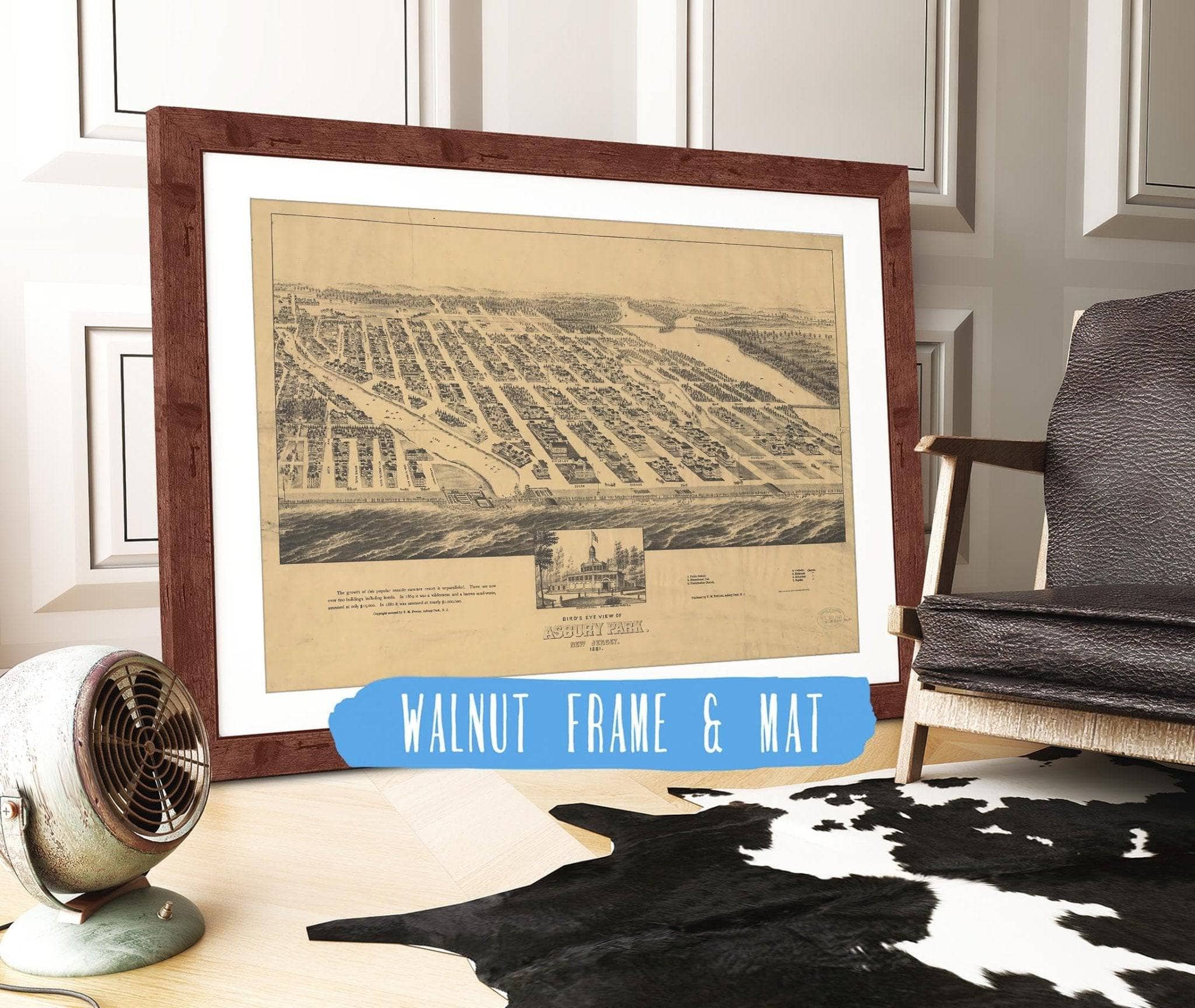 Birds Eye View Of Asbury Park New Jersey 1881 State of New Jersey - Image 5