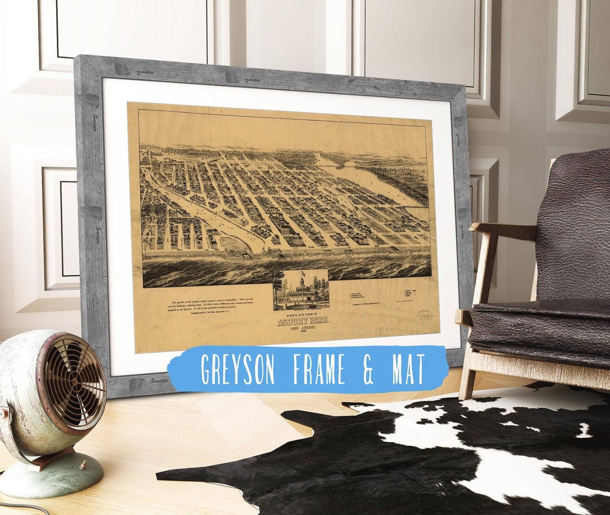 Birds Eye View Of Asbury Park New Jersey 1881 State of New Jersey - Image 7