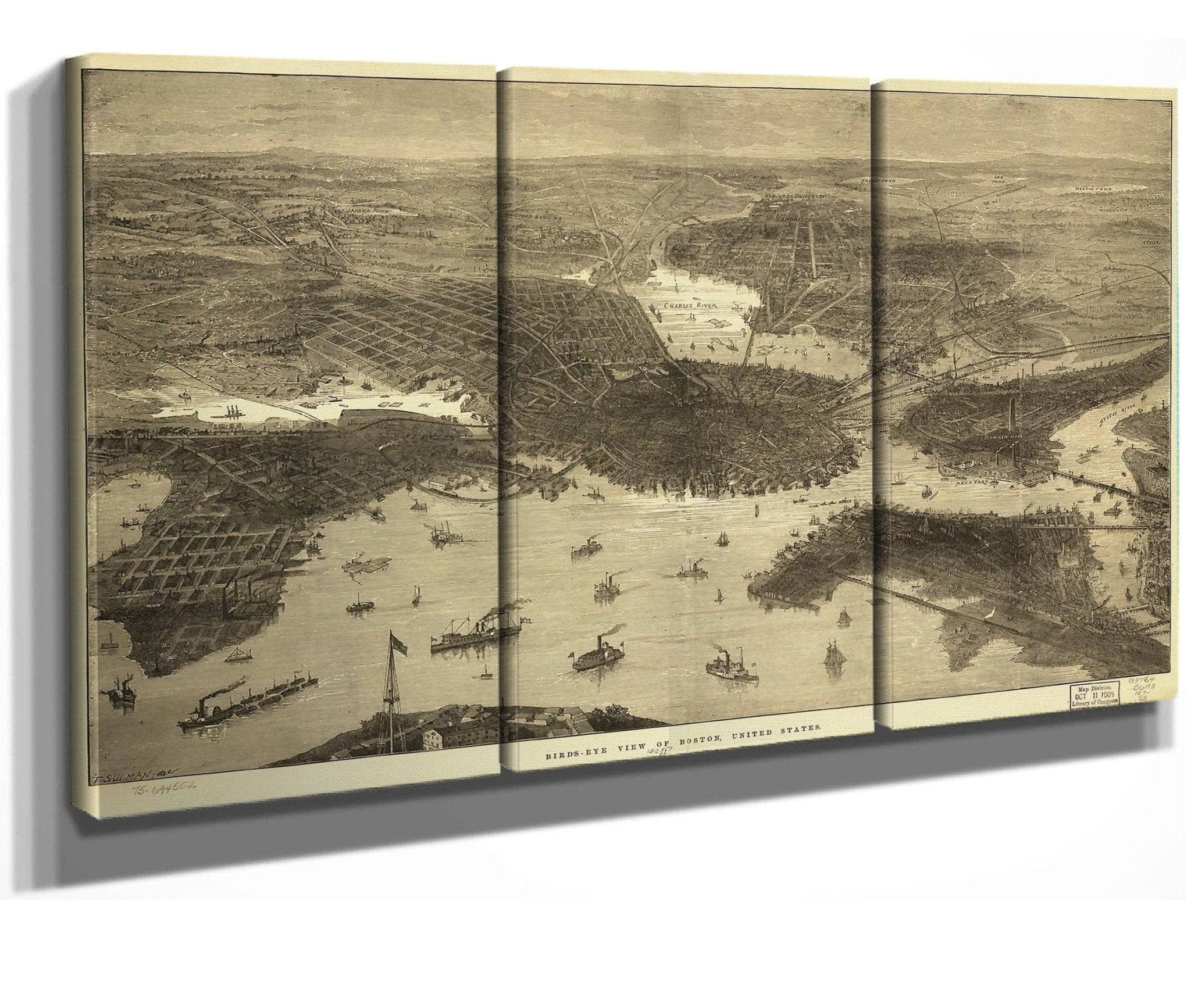 Birds Eye View Of Boston United States State Of Massachusetts - Image 3