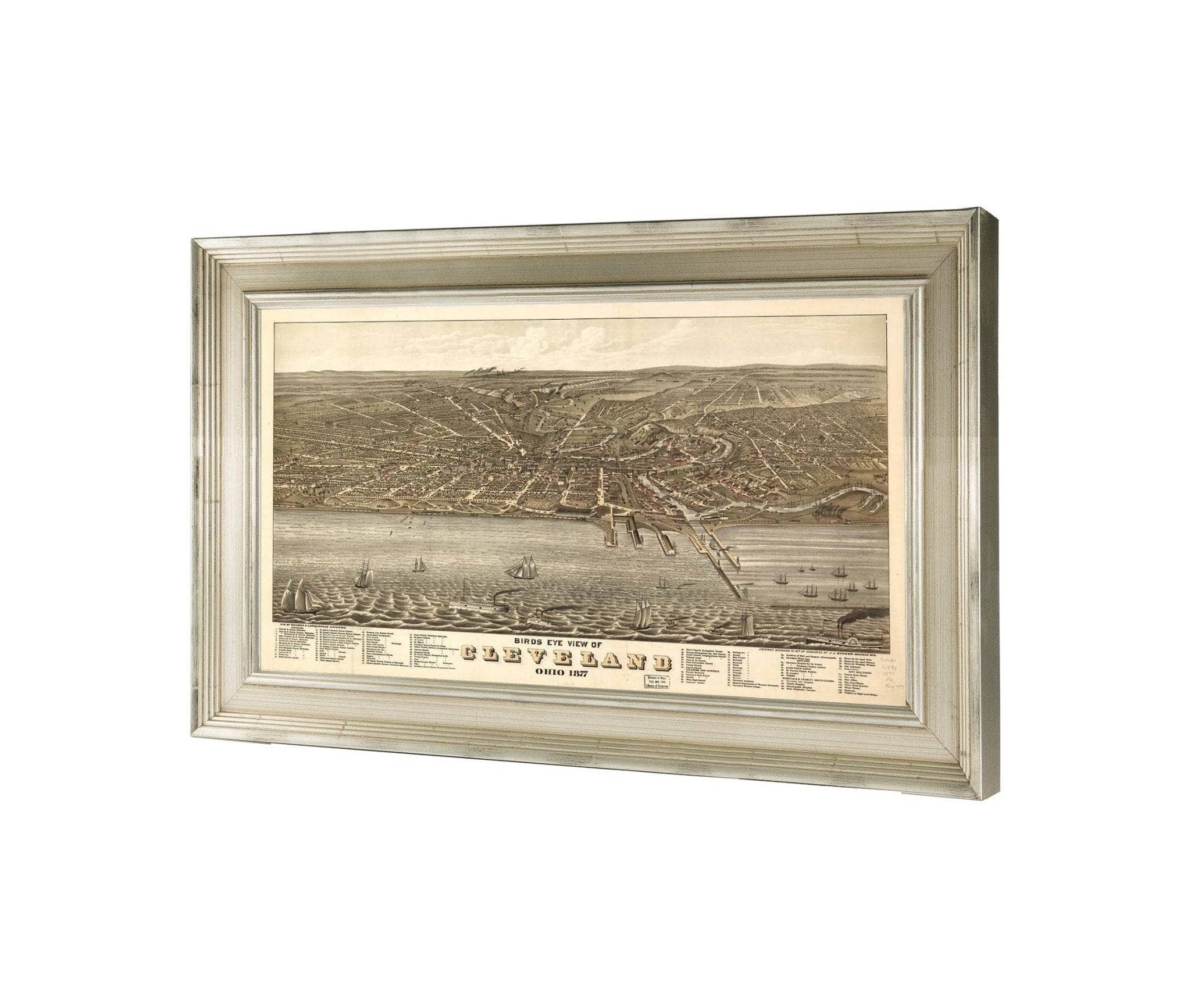 Birds Eye View Of Cleveland Ohio 1877  State Of Ohio - Image 3