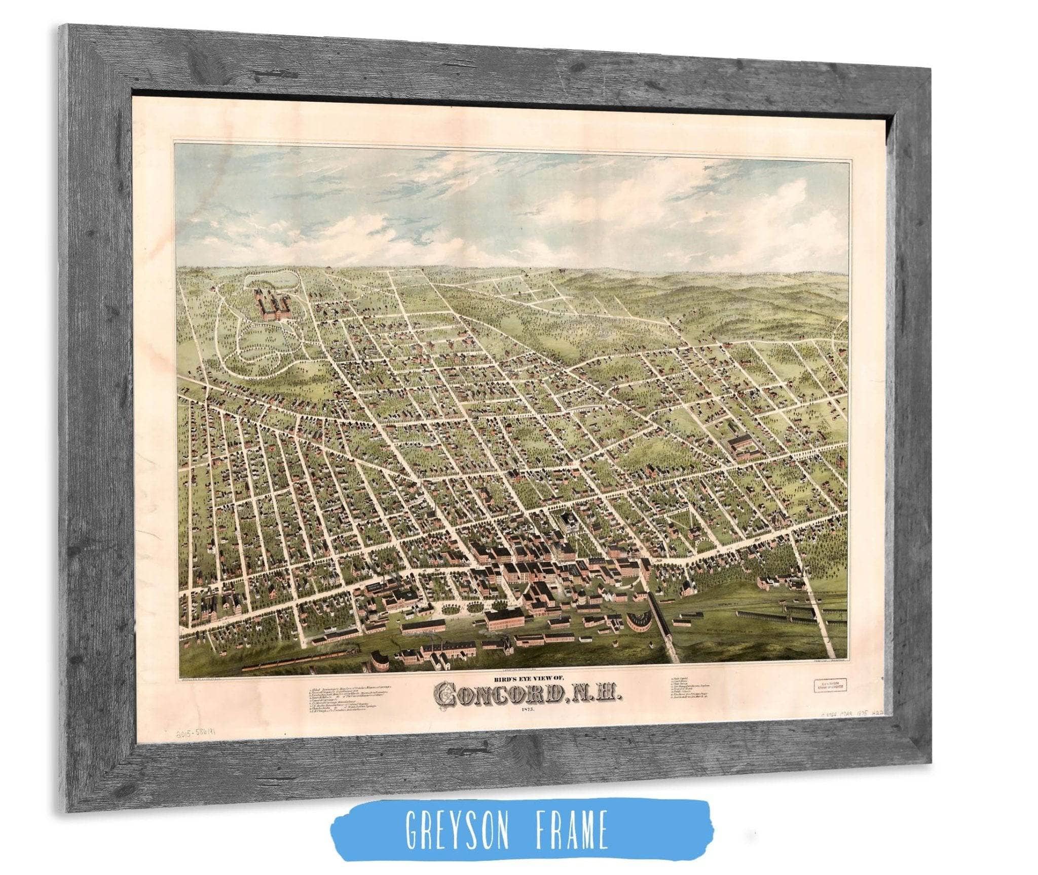 Birds Eye View Of Concord Nh 1875 State of New Hampshire - Image 6