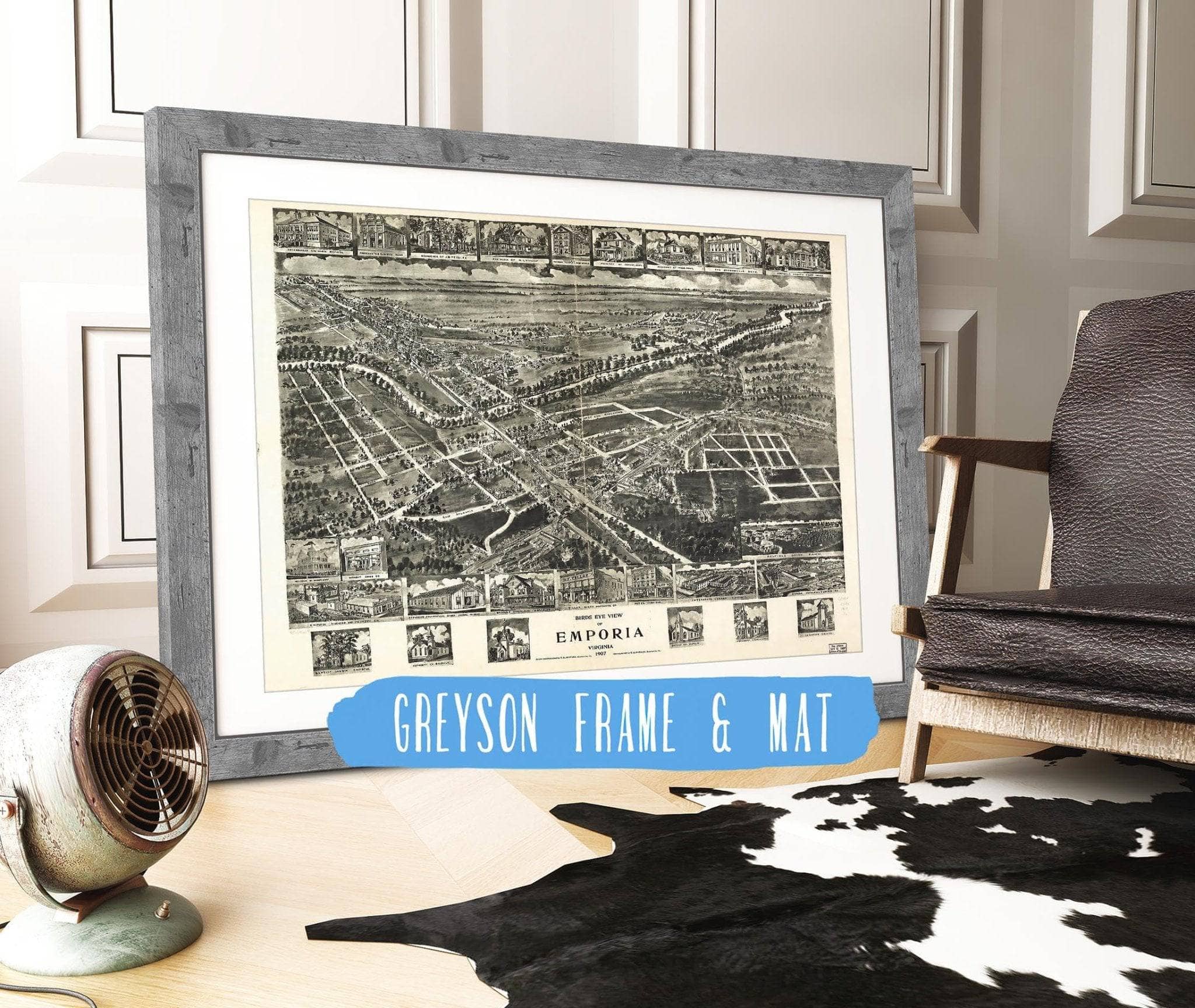 Birds Eye View Of Emporia Virginia 1907 State of Virginia - Image 7