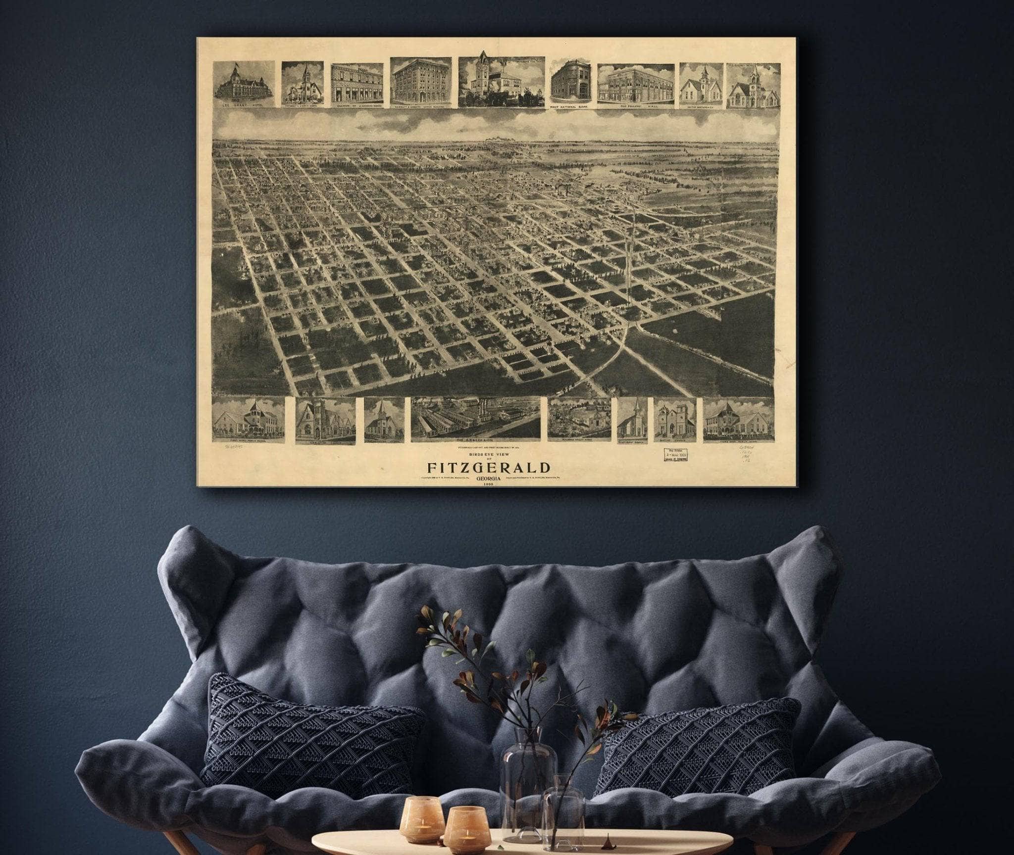 Birds Eye View Of Fitzgerald Georgia 1908 State of Georgia - Image 7