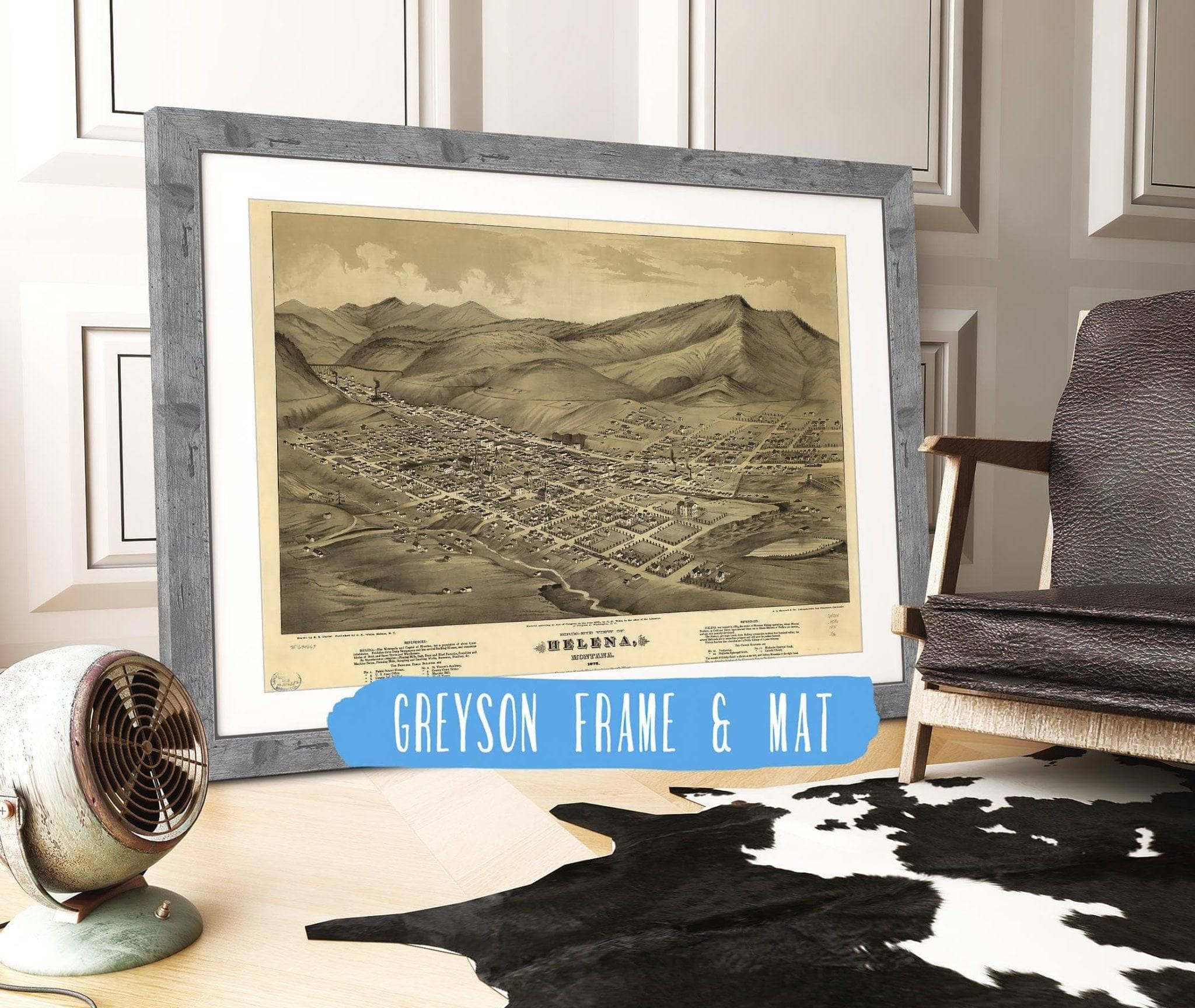 Birds Eye View Of Helena Montana 1875 State of Montana - Image 7