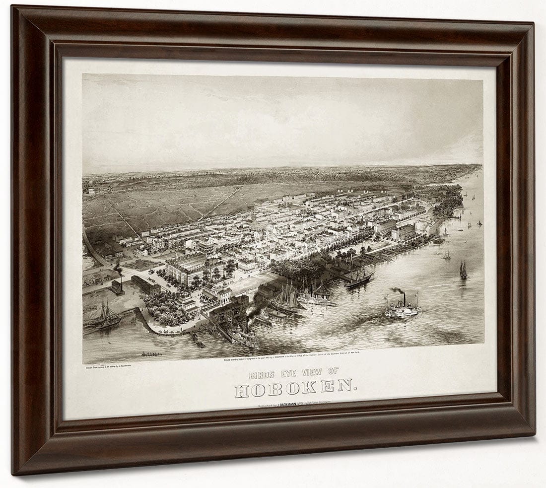 Bird's Eye View Of Hoboken By John Bachmann - Image 4