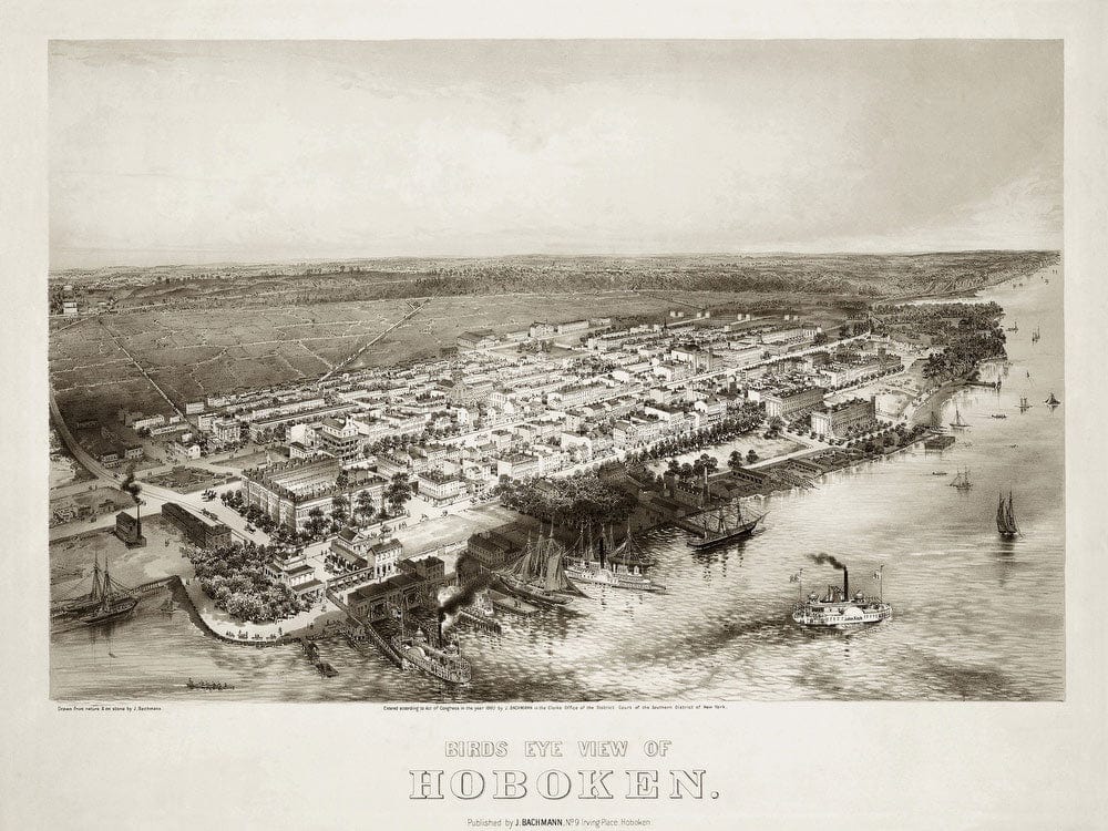 Bird's Eye View Of Hoboken By John Bachmann - Image 5