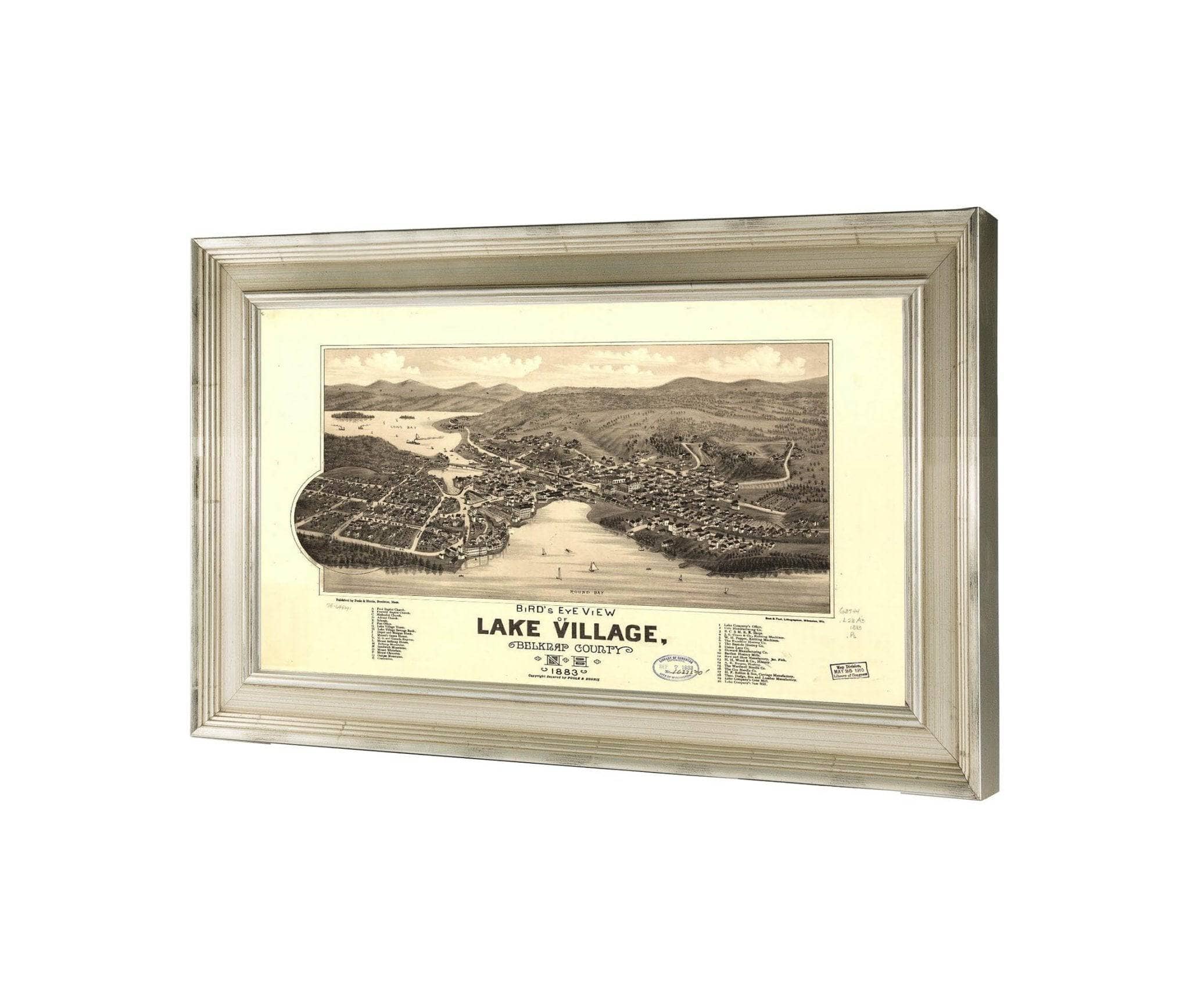 Birds Eye View Of Lake Village Belknap County Nh 1883 State Of New Hampshire - Image 6