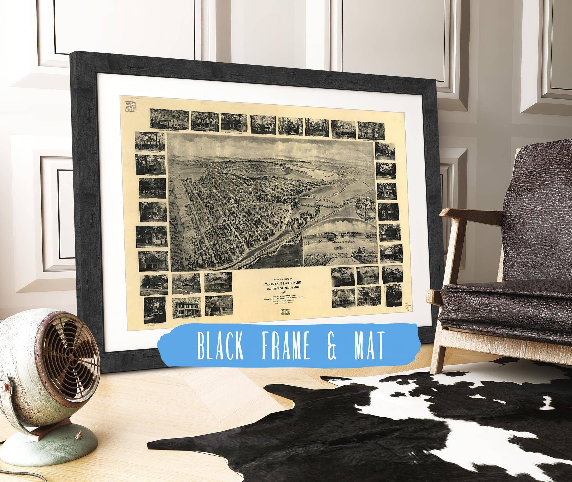 Birds Eye View Of Mountain Lake Park Garrett Co Maryland 1906 State of Maryland - Image 3