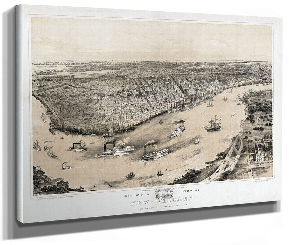 Birds' Eye View Of New Orleans By John Bachmann
