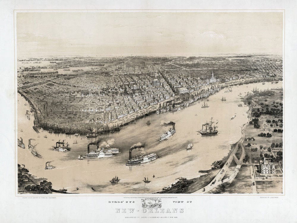 Birds' Eye View Of New Orleans By John Bachmann - Image 5