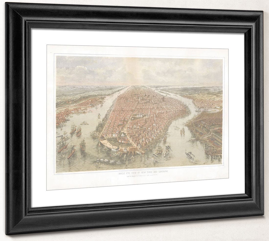 Bird's Eye View Of New York And Environs. By John Bachmann - Image 2