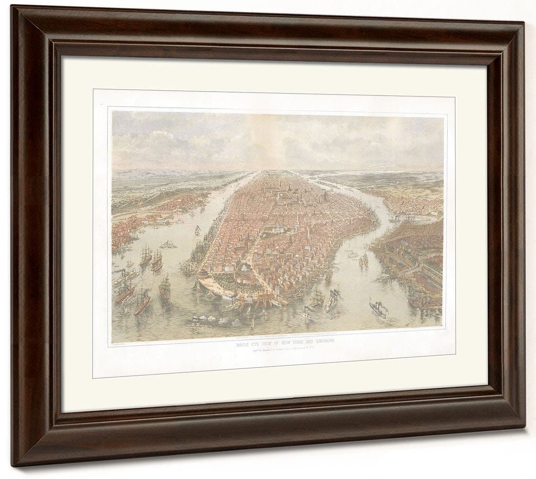 Bird's Eye View Of New York And Environs. By John Bachmann - Image 3