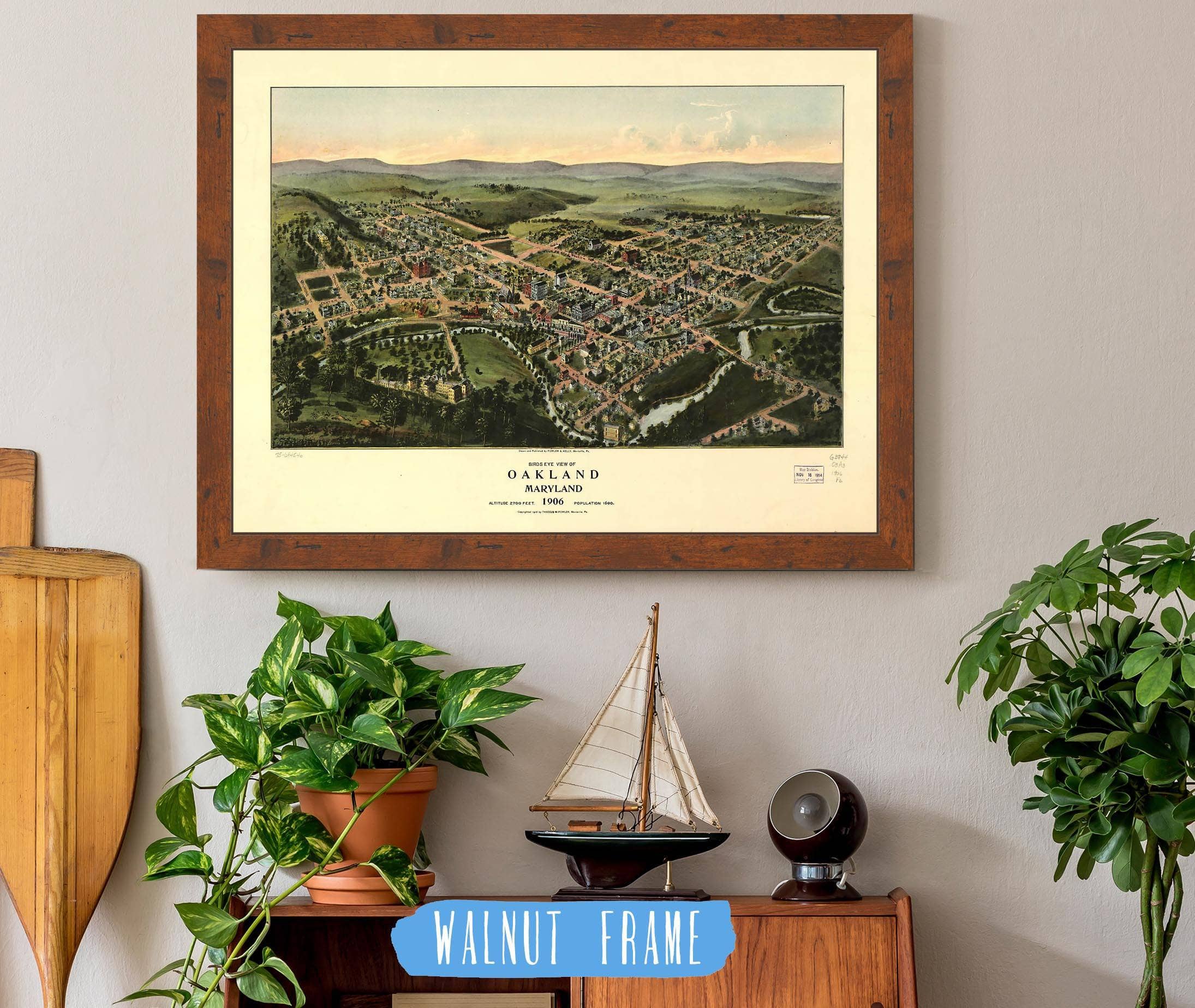 Birds Eye View Of Oakland Maryland 1906 State of Maryland - Image 4