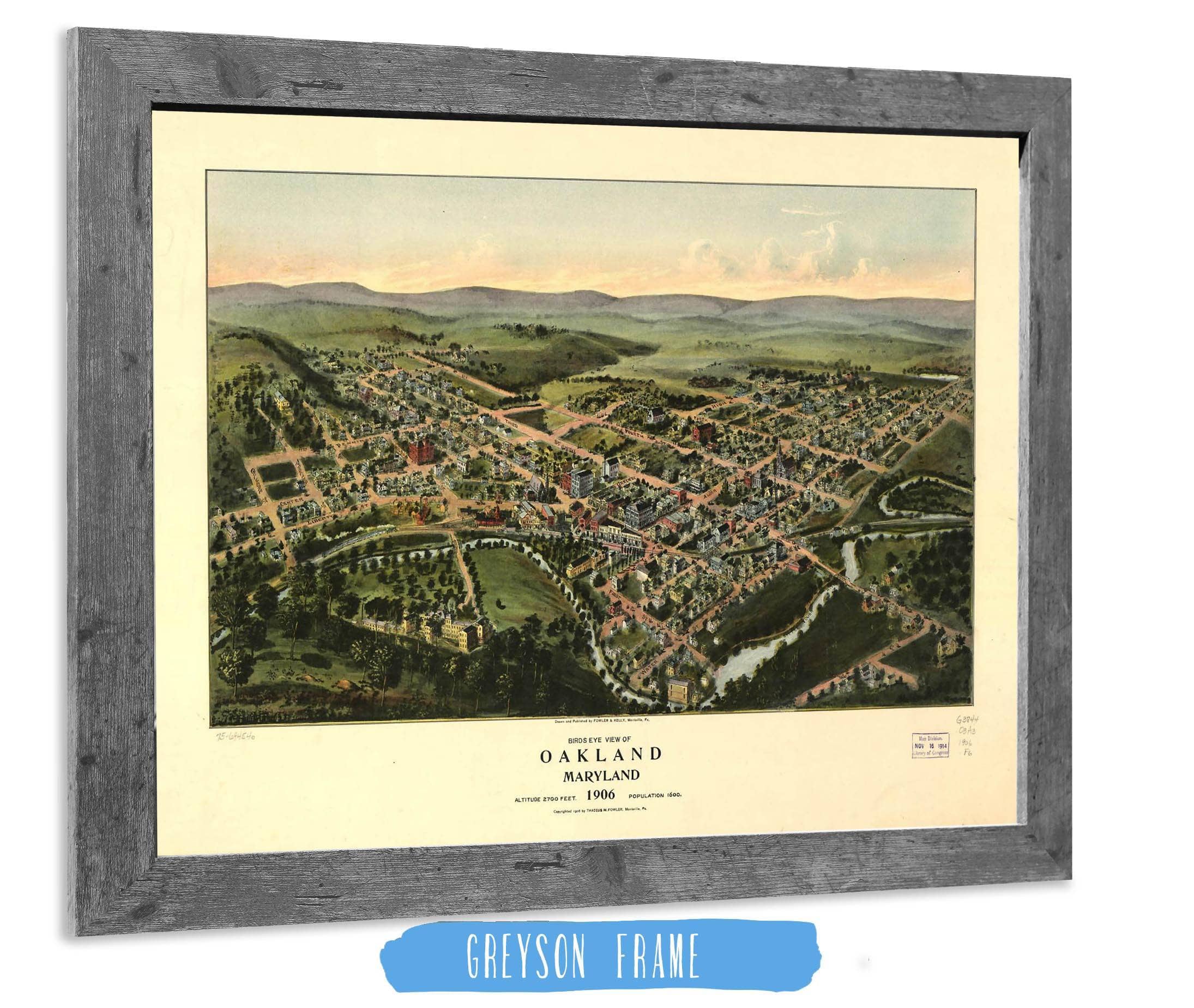 Birds Eye View Of Oakland Maryland 1906 State of Maryland - Image 6