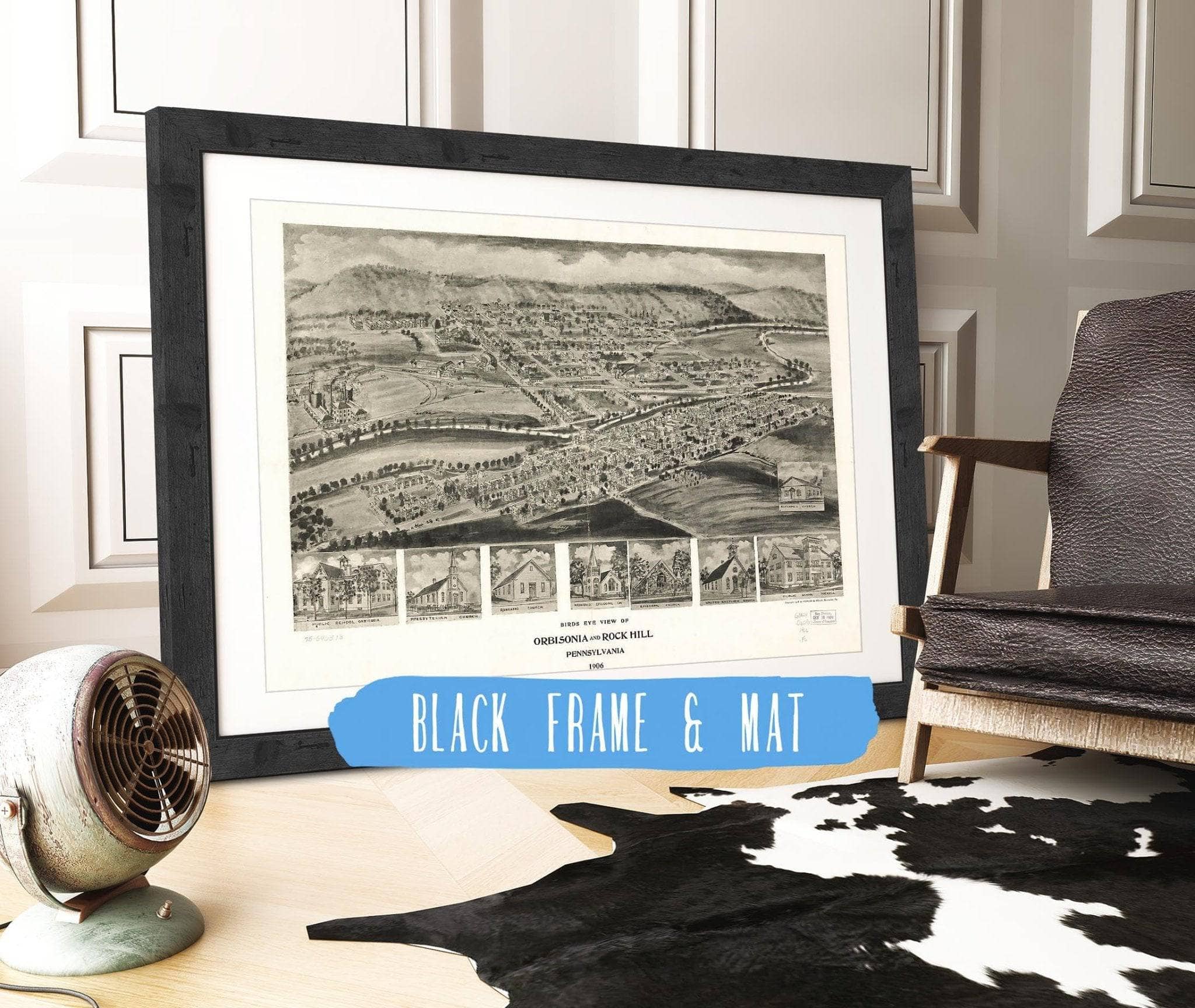 Birds Eye View Of Orbisonia And Rock Hill Pennsylvania 1906 State of Pennsylvania - Image 3