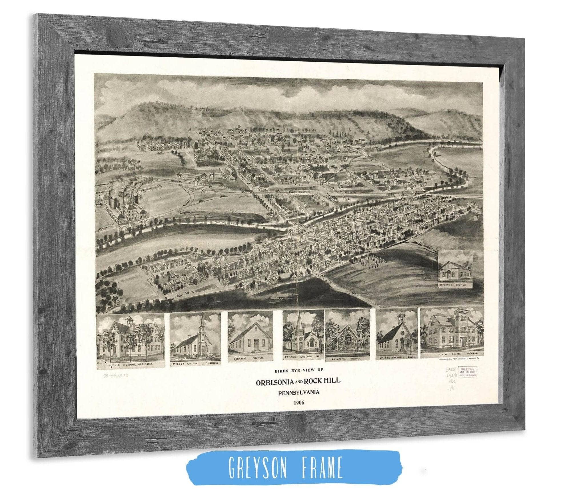 Birds Eye View Of Orbisonia And Rock Hill Pennsylvania 1906 State of Pennsylvania - Image 6