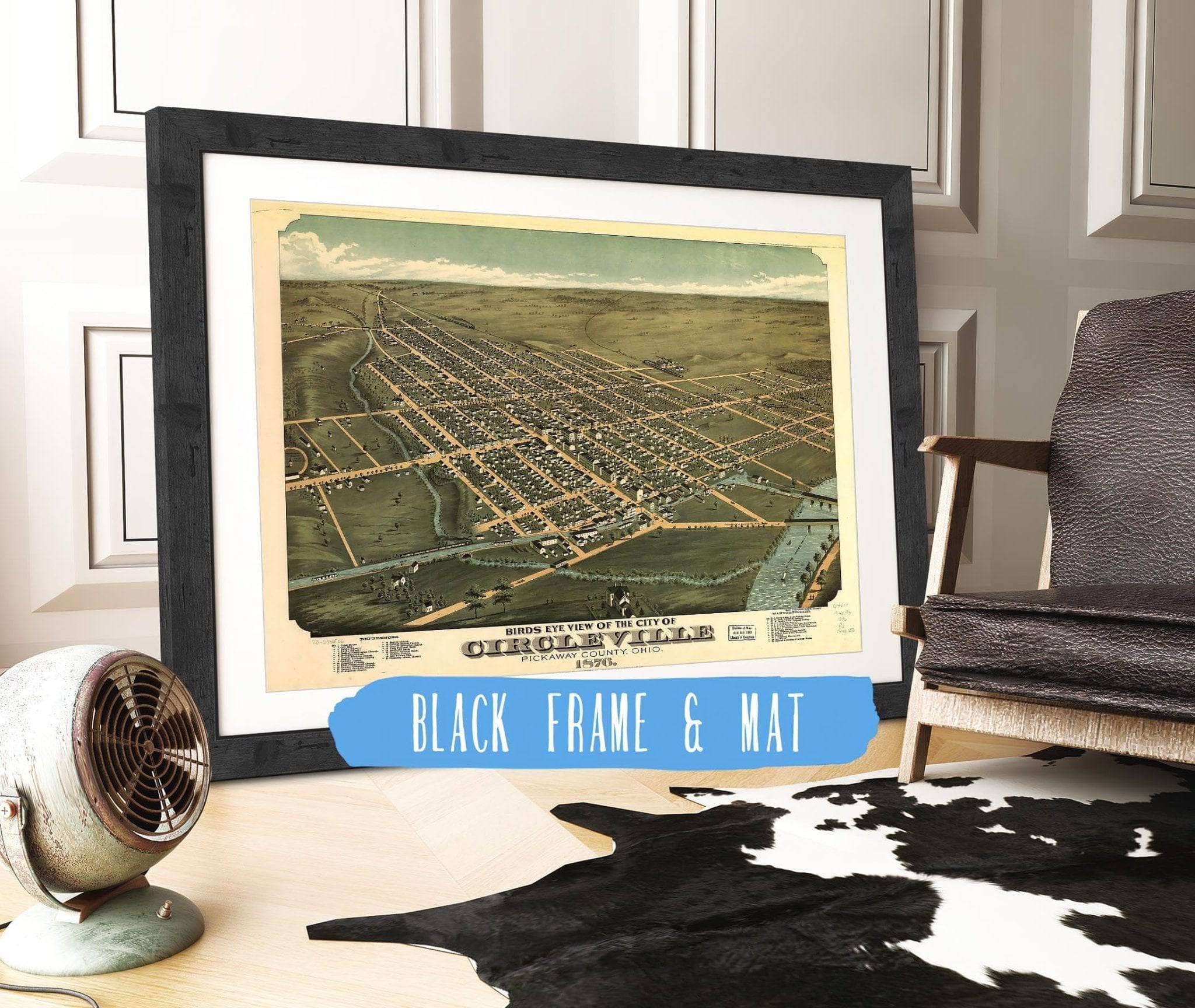 Birds Eye View Of The City Of Circleville Pickaway County Ohio 1876 State of Ohio - Image 3