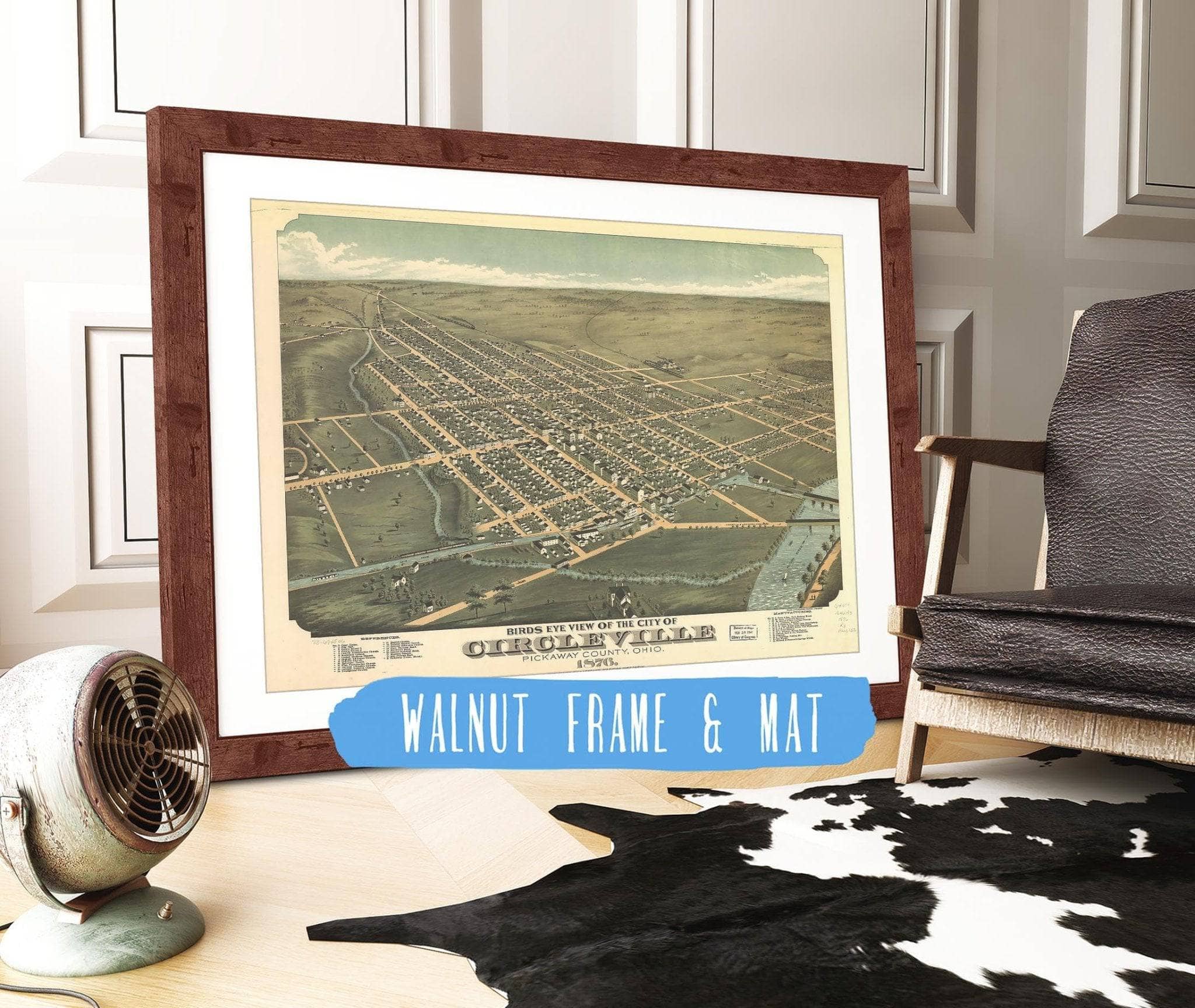 Birds Eye View Of The City Of Circleville Pickaway County Ohio 1876 State of Ohio - Image 5